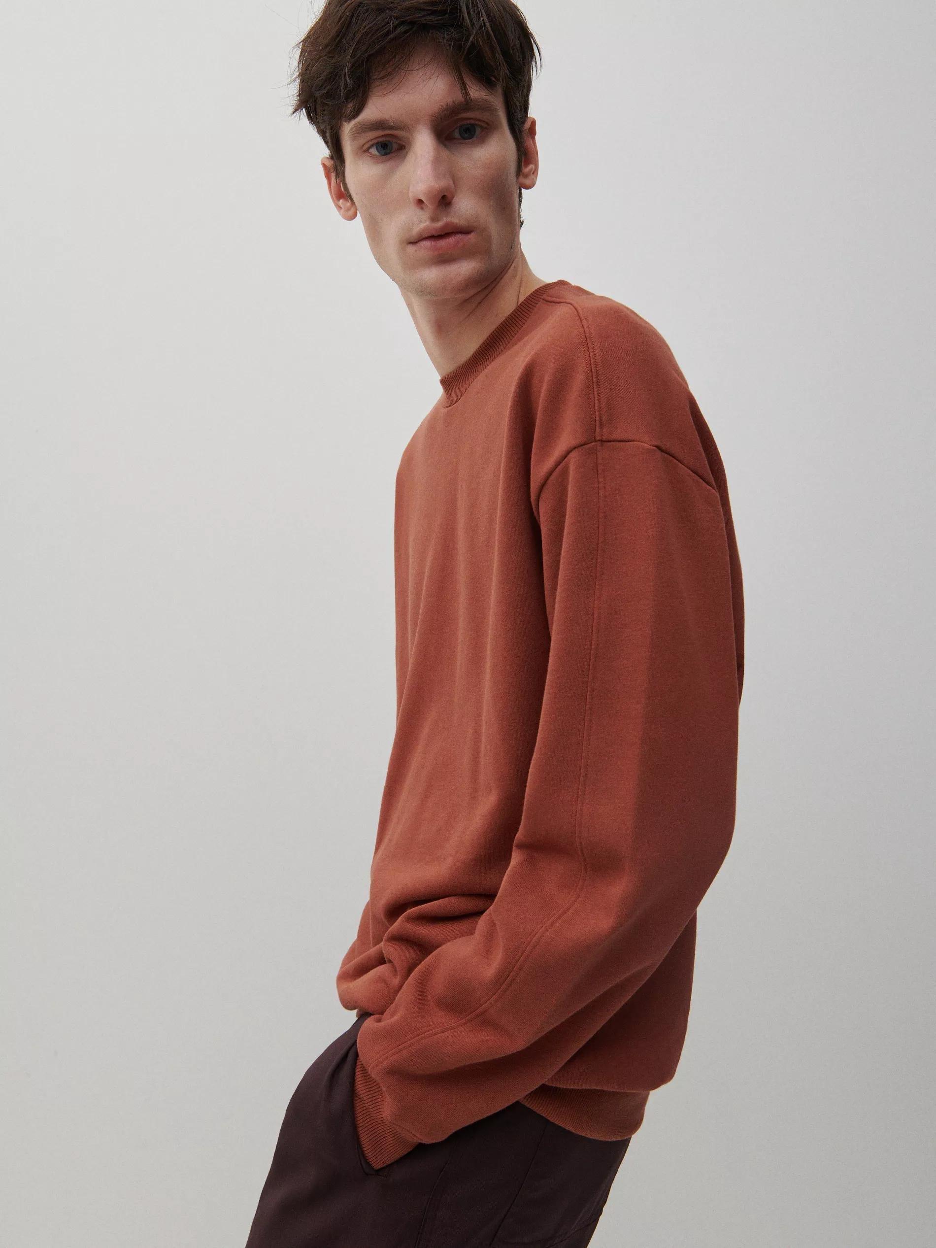 Spicy Red Plain Sweatshirt, Men, , large image number 0