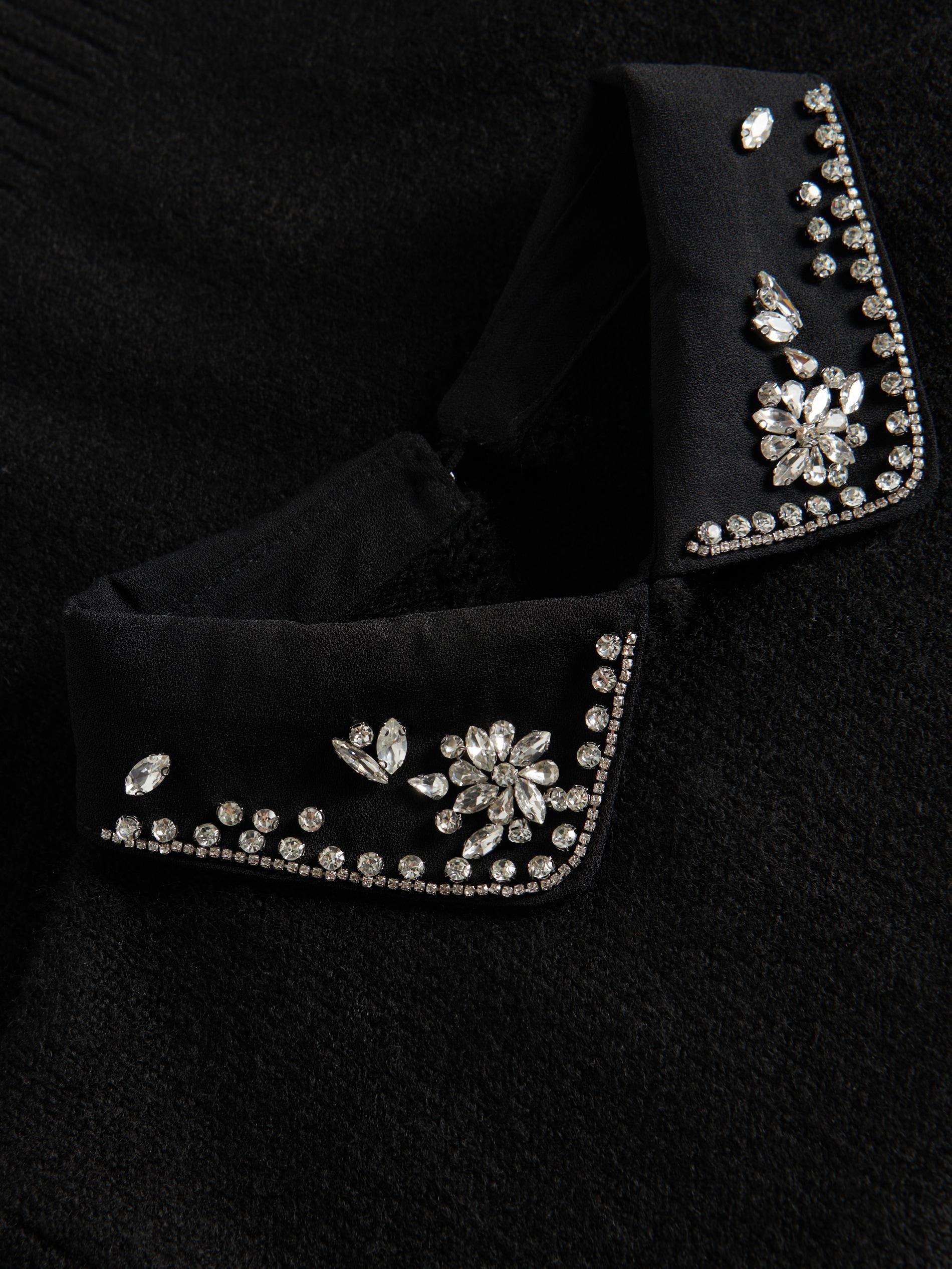 Black Sweater With Decorative Collar, , large image number 4