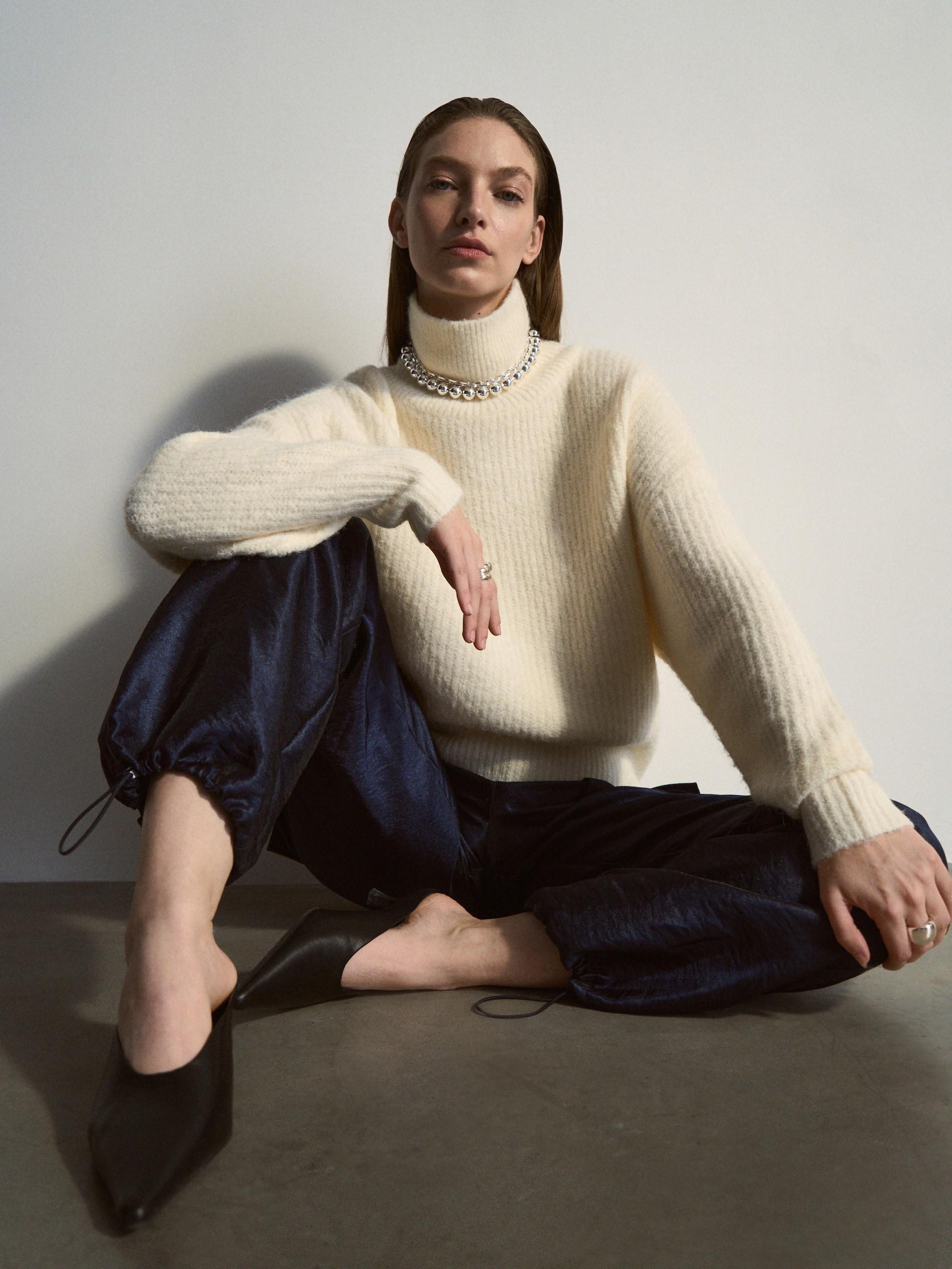 White Wool Blend Jumper, , large image number 3