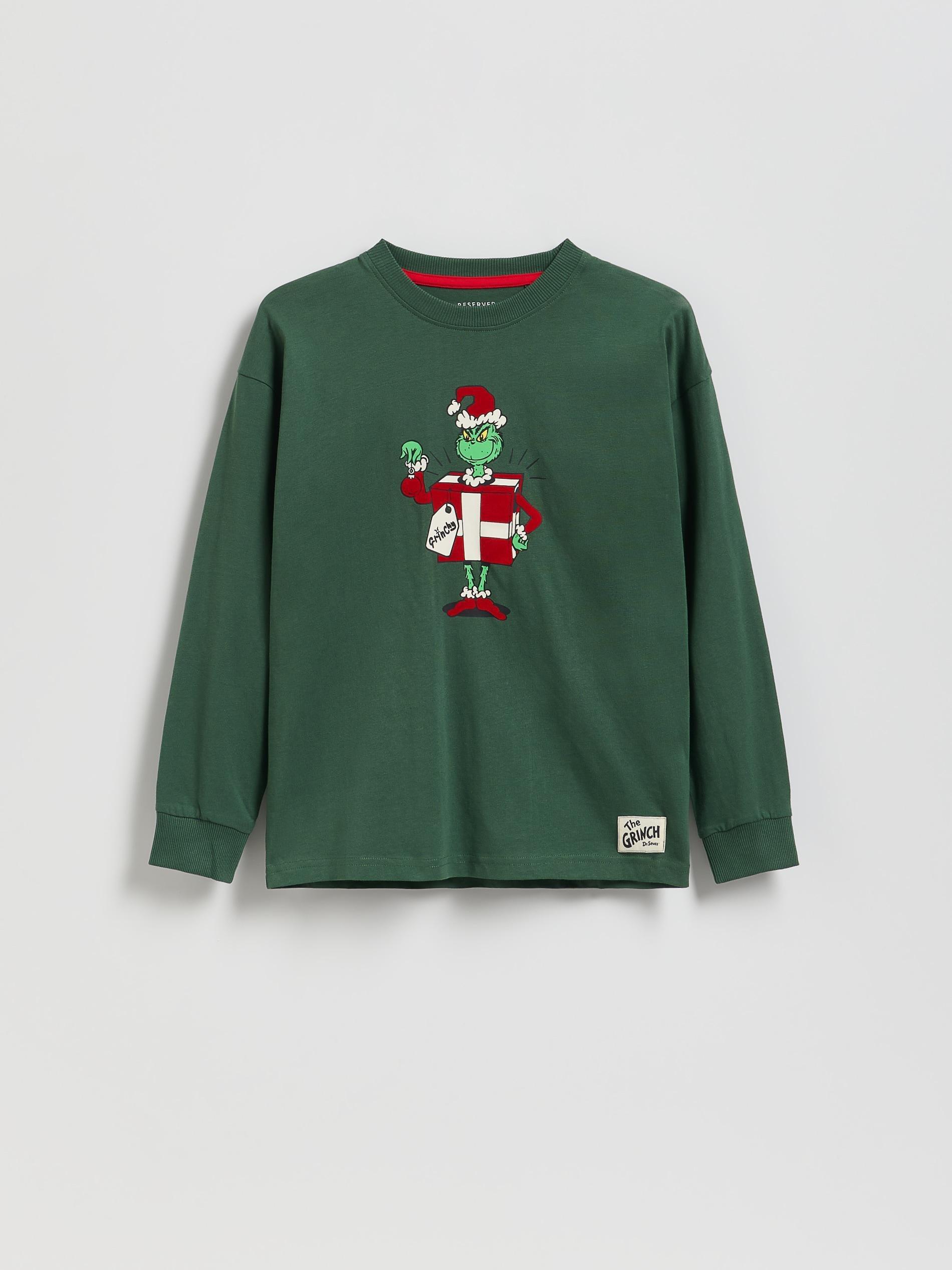 Green Grinch Longsleeve, Khaki, medium