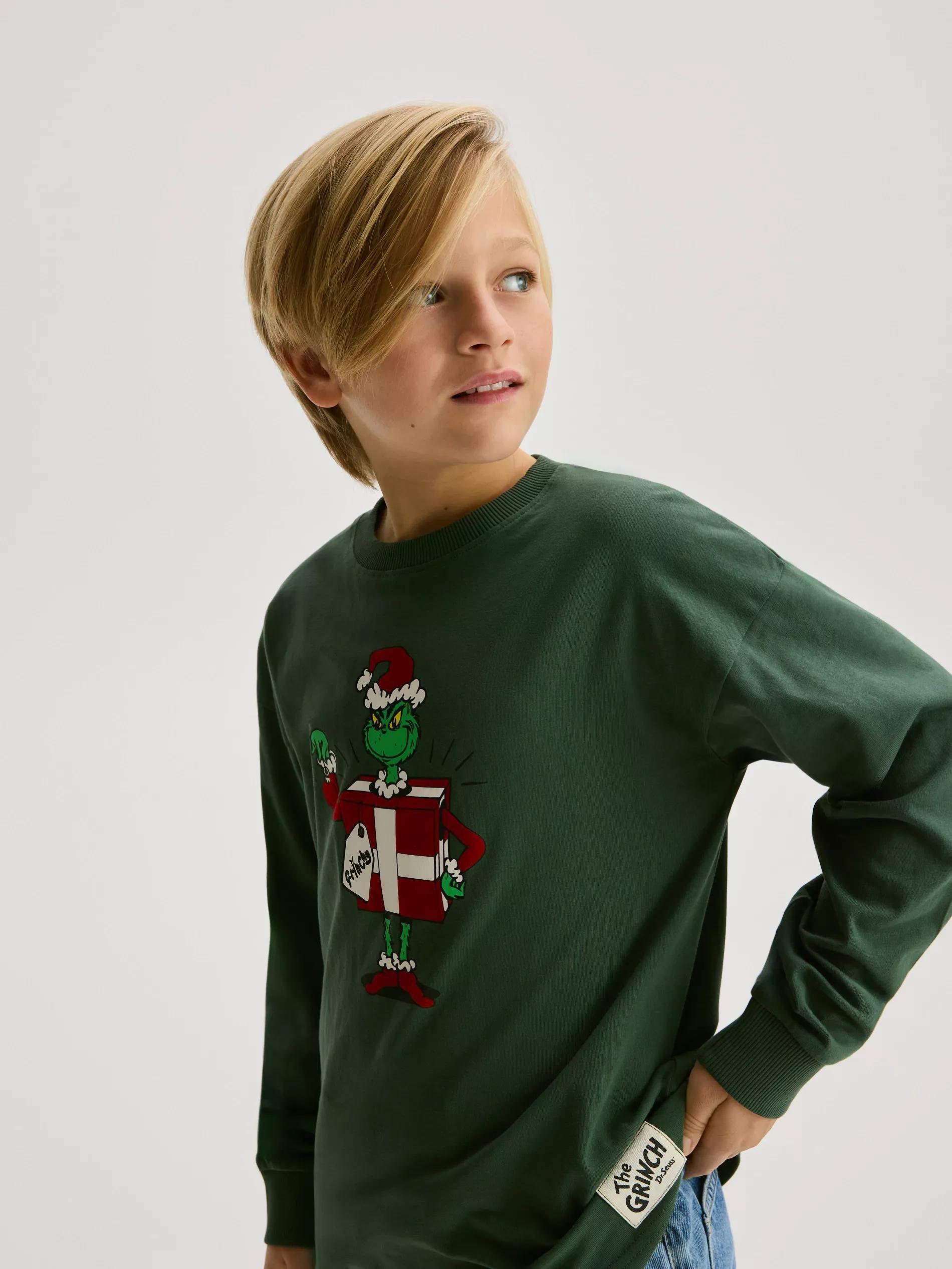 Green Grinch Longsleeve, Khaki, large image number 3