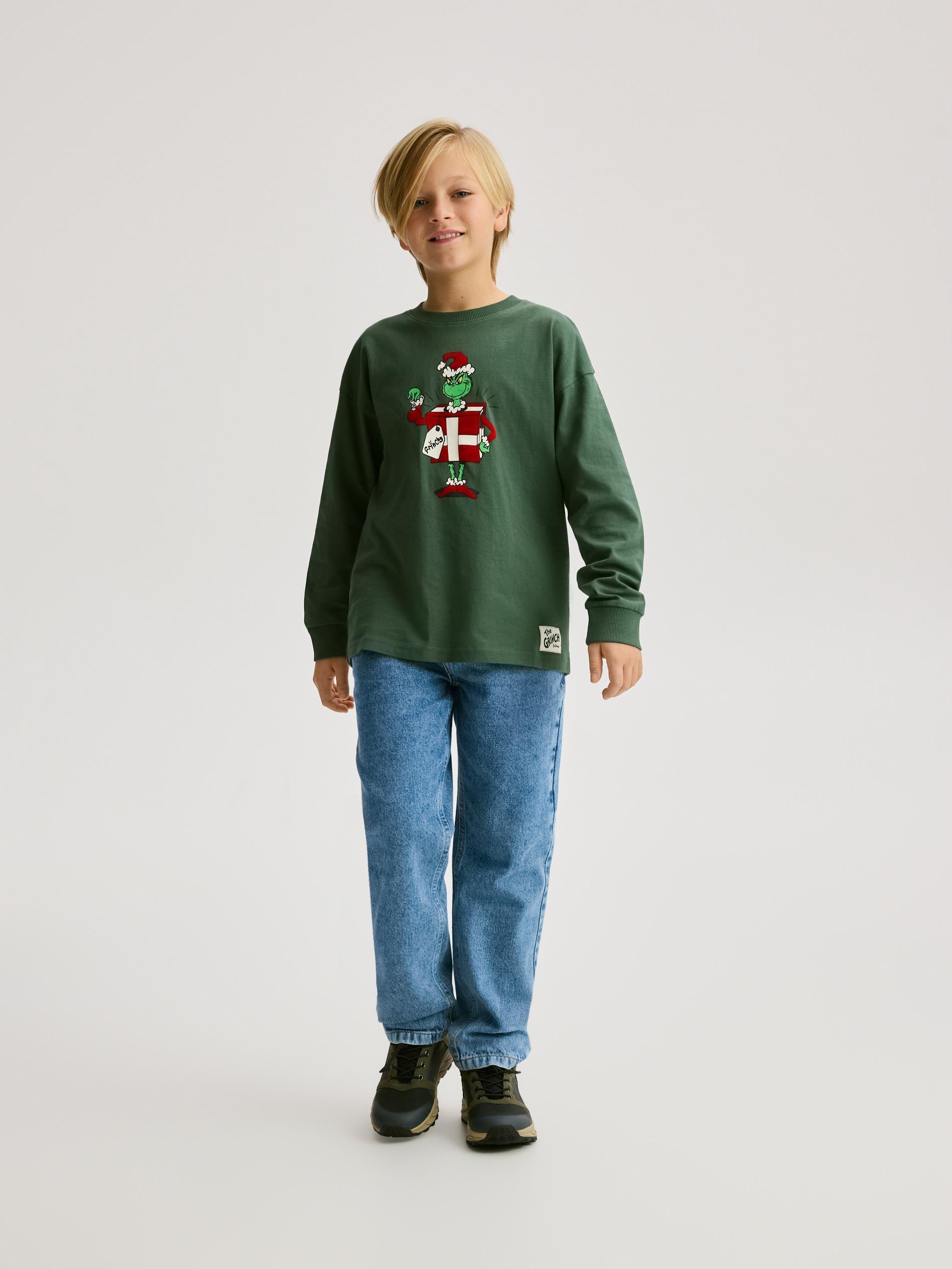 Green Grinch Longsleeve, Khaki, large image number 4