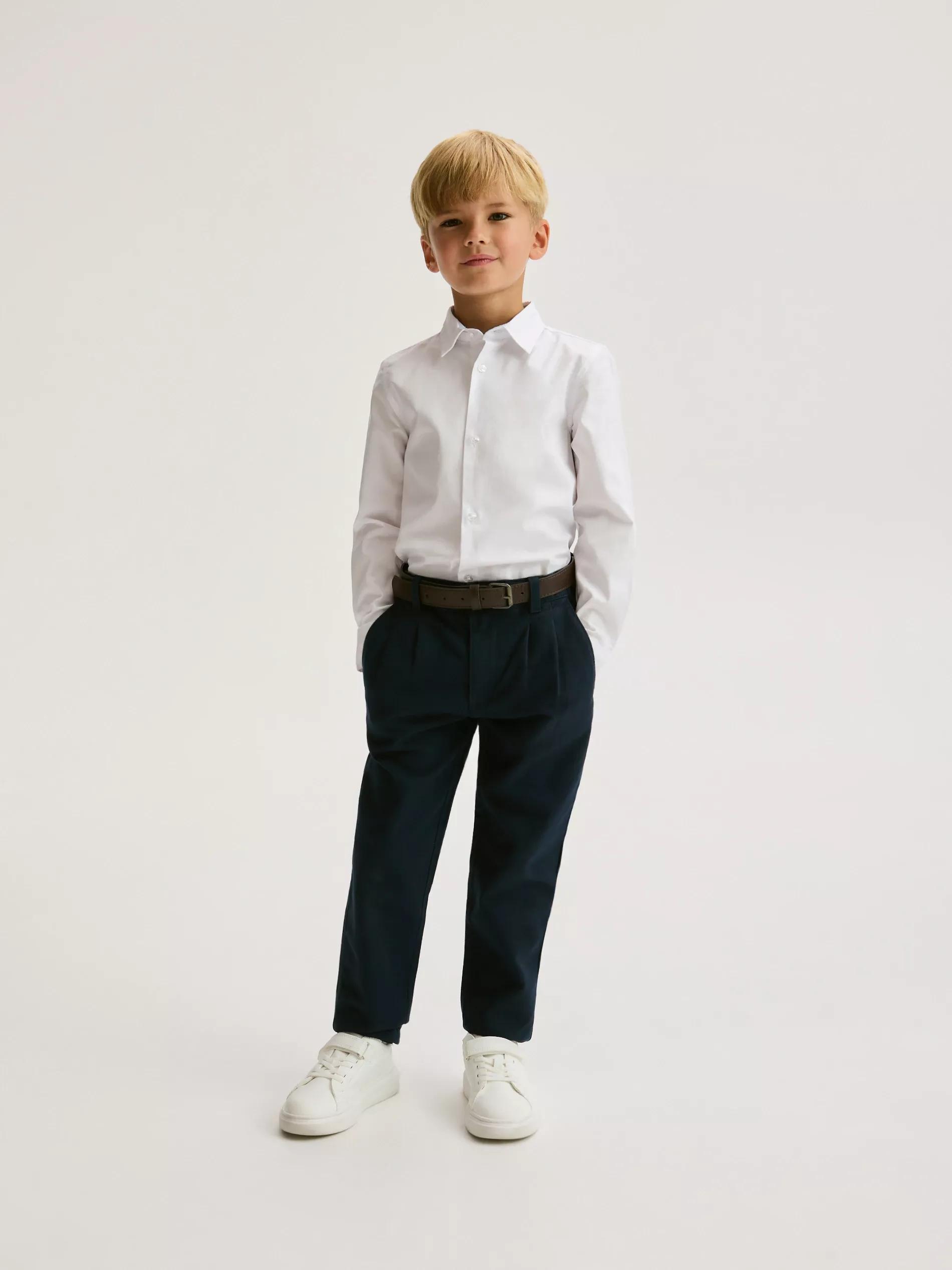 Navy Chino Trousers, Navy, large image number 3