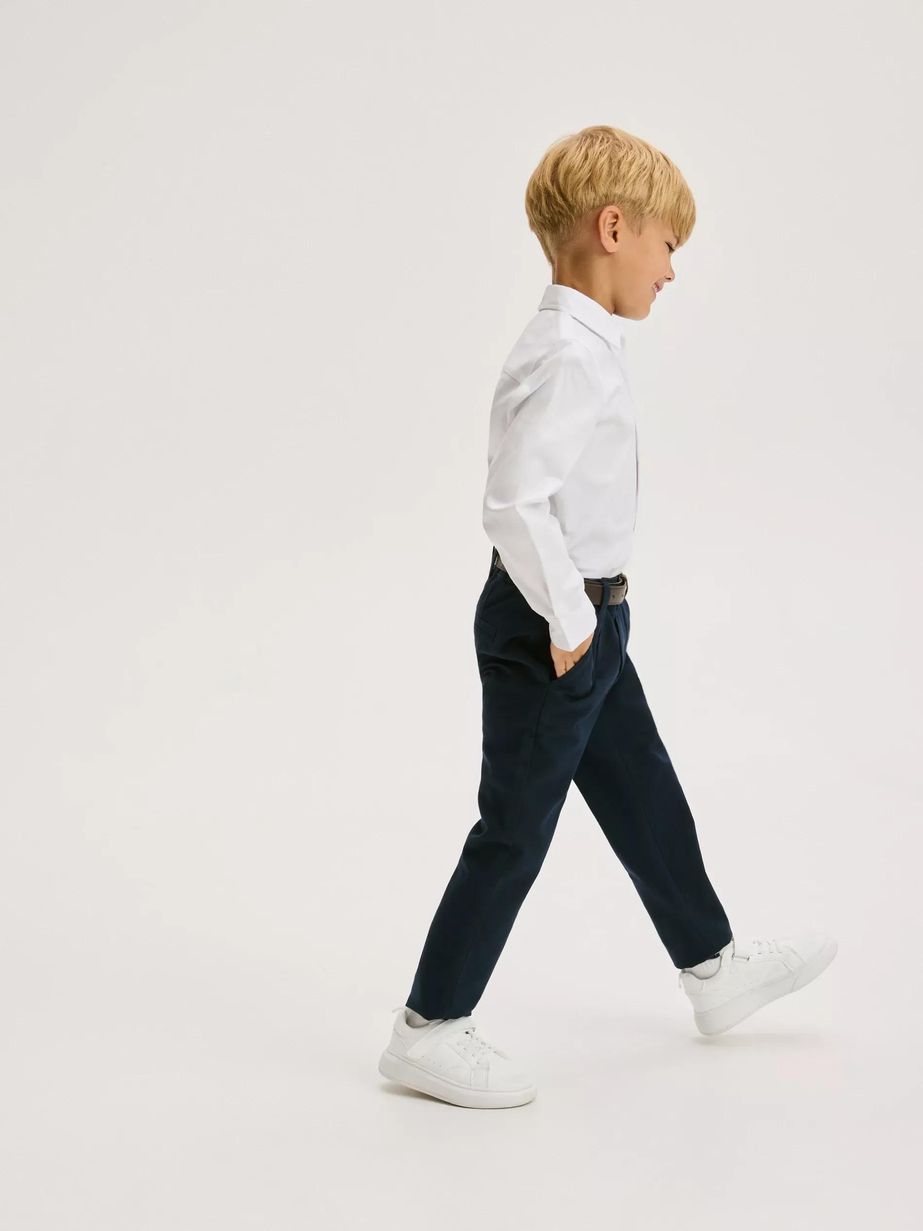 Navy Chino Trousers, Navy, large image number 4