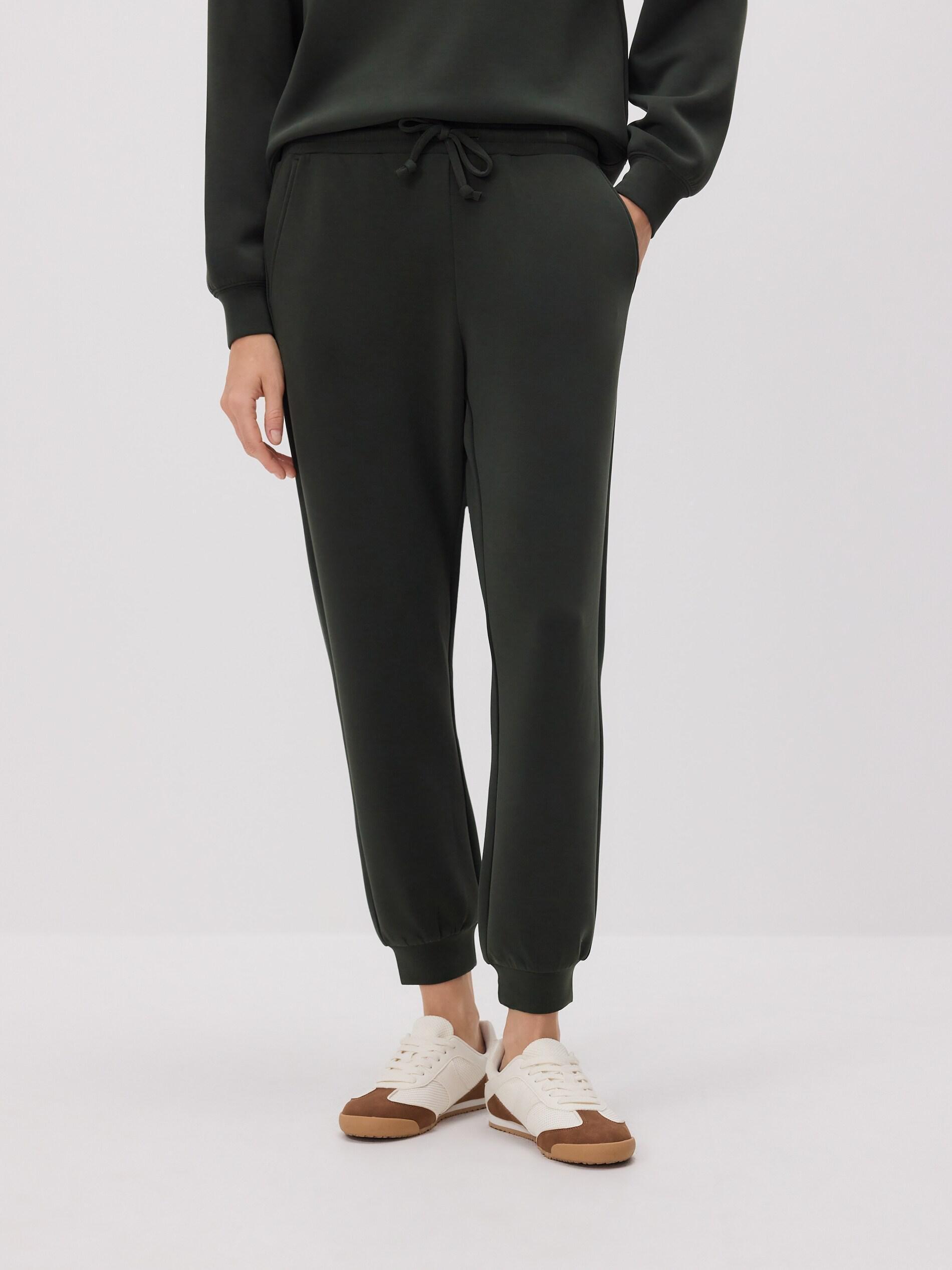 DARK GREEN Modal sweatpants, Khaki, medium
