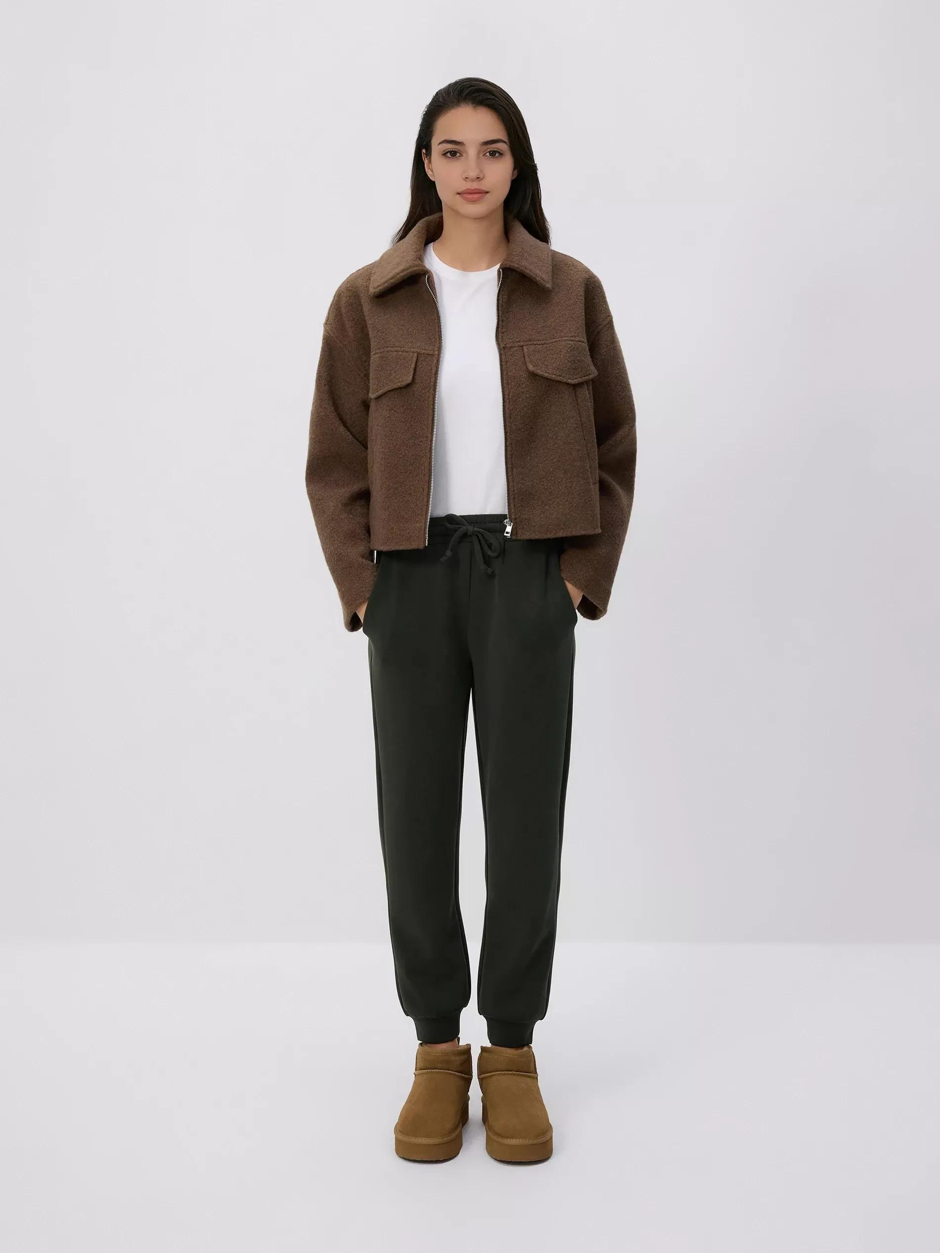 Dark Green Modal Sweatpants, Khaki, large image number 0