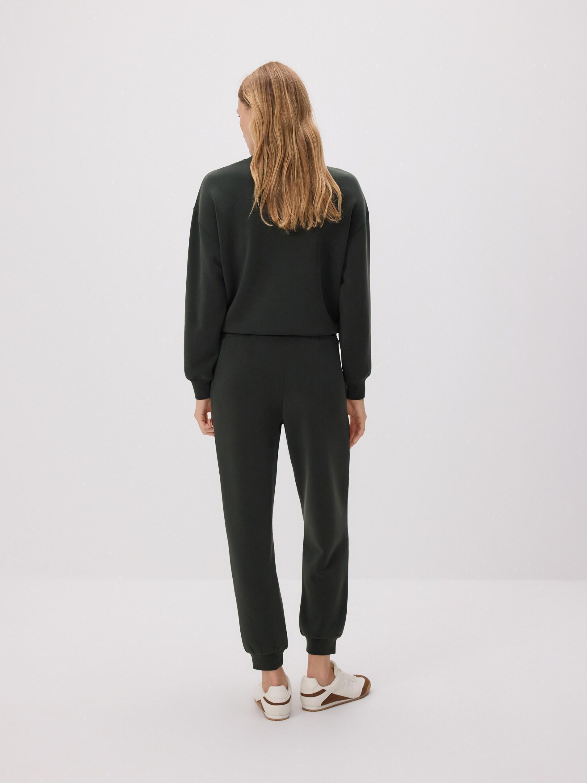 DARK GREEN Modal sweatpants, Khaki, large image number 1