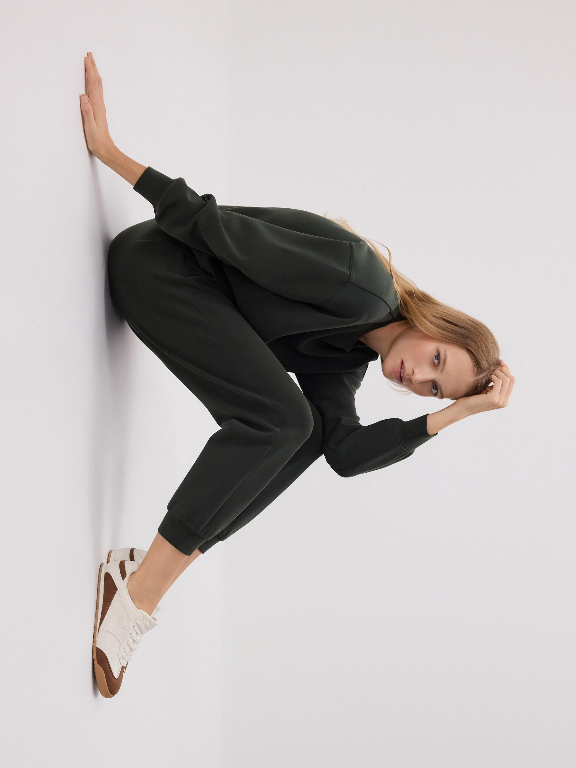 DARK GREEN Modal sweatpants, Khaki, large image number 2