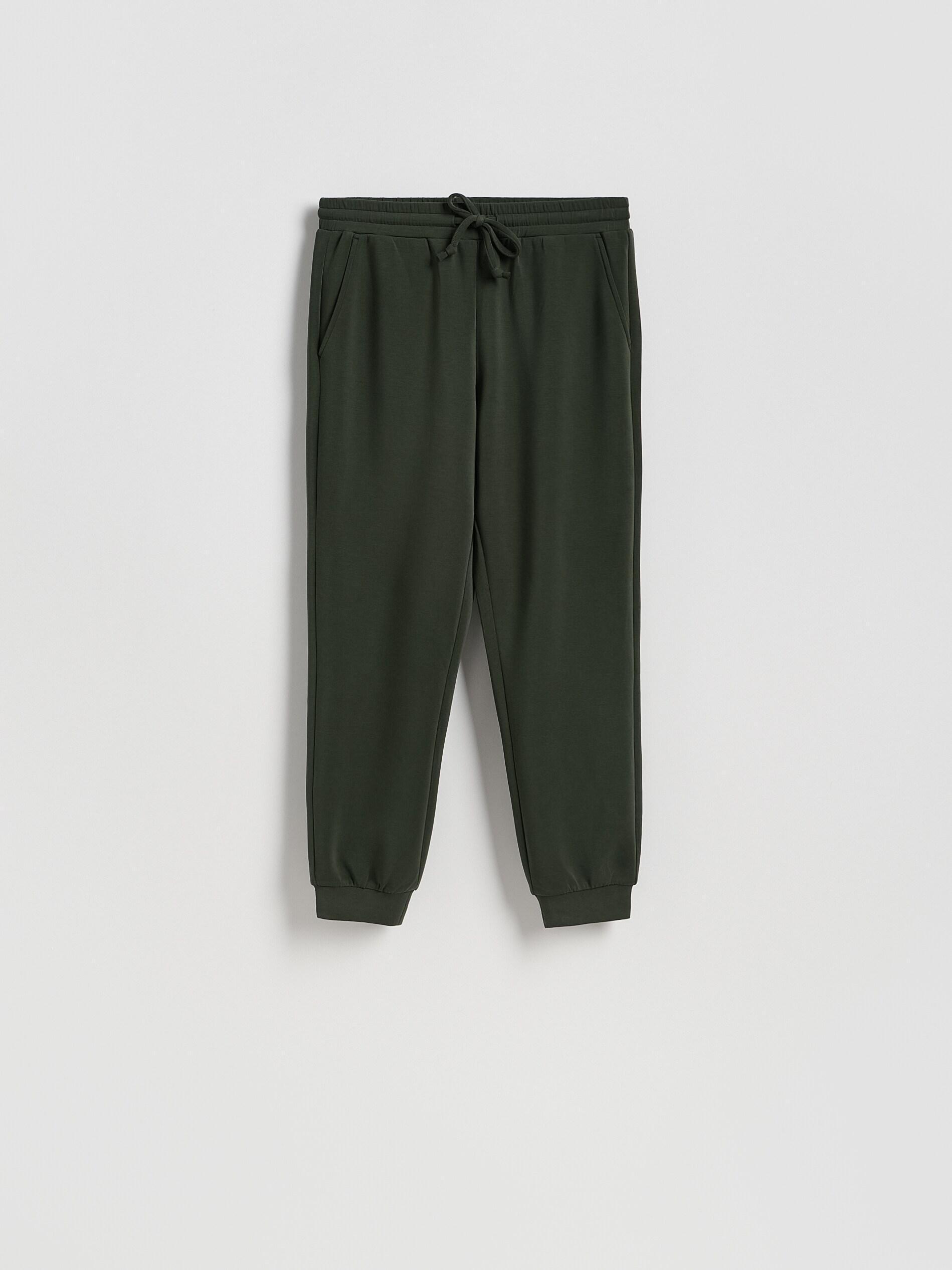 DARK GREEN Modal sweatpants, Khaki, large image number 4