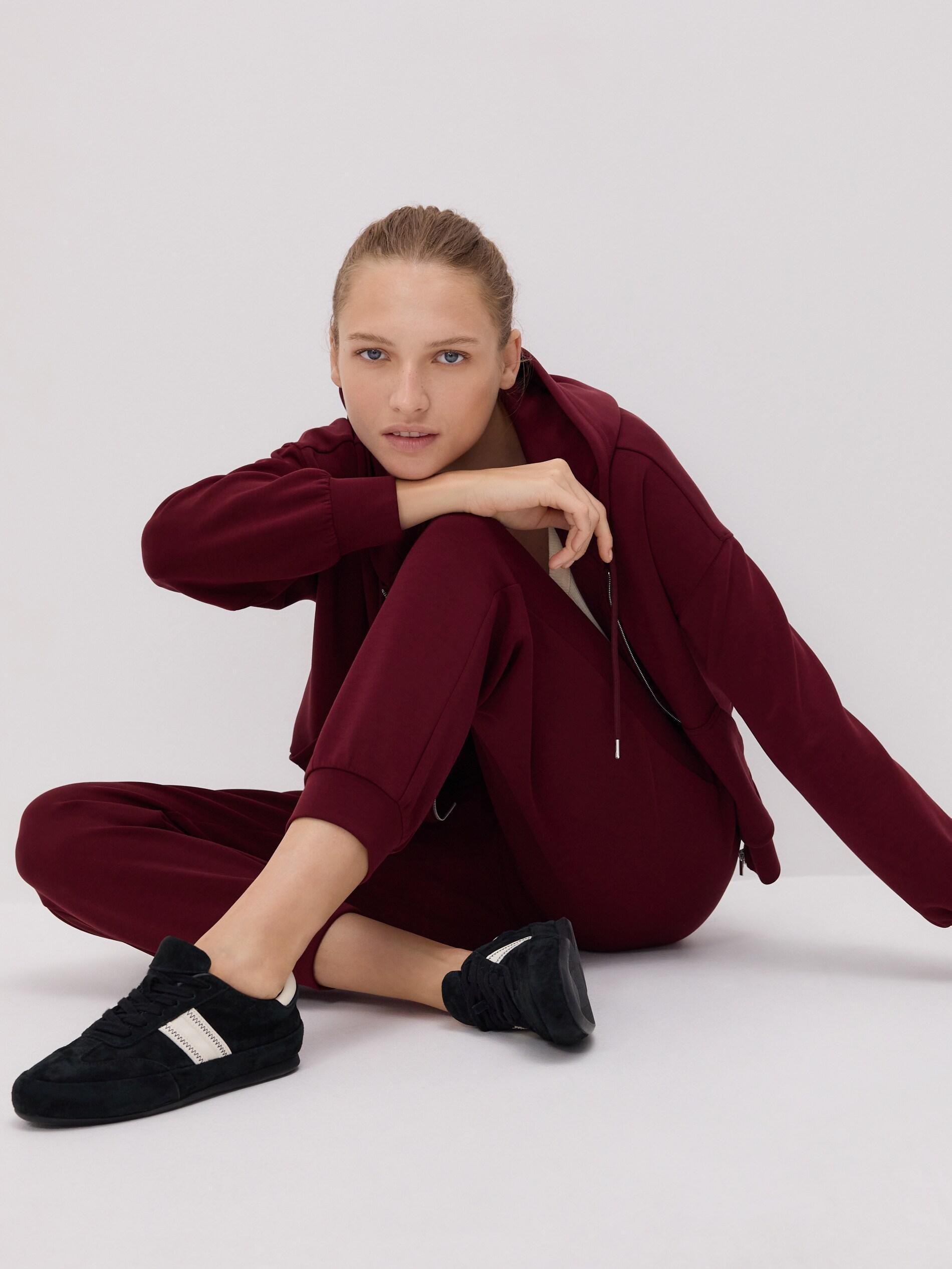 Maroon Modal Sweatpants, Burgundy, large image number 2