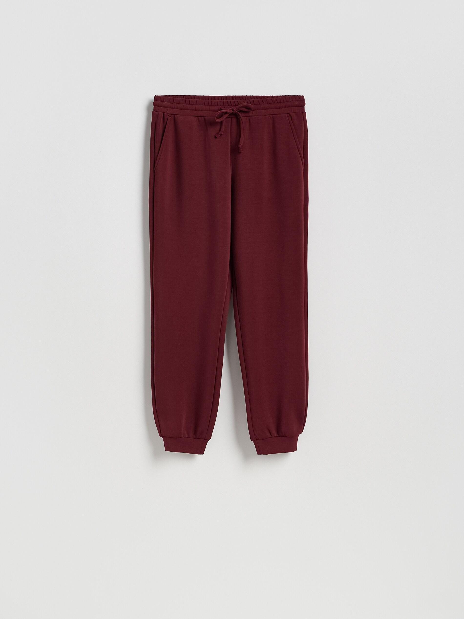 Maroon Modal Sweatpants, Burgundy, large image number 4