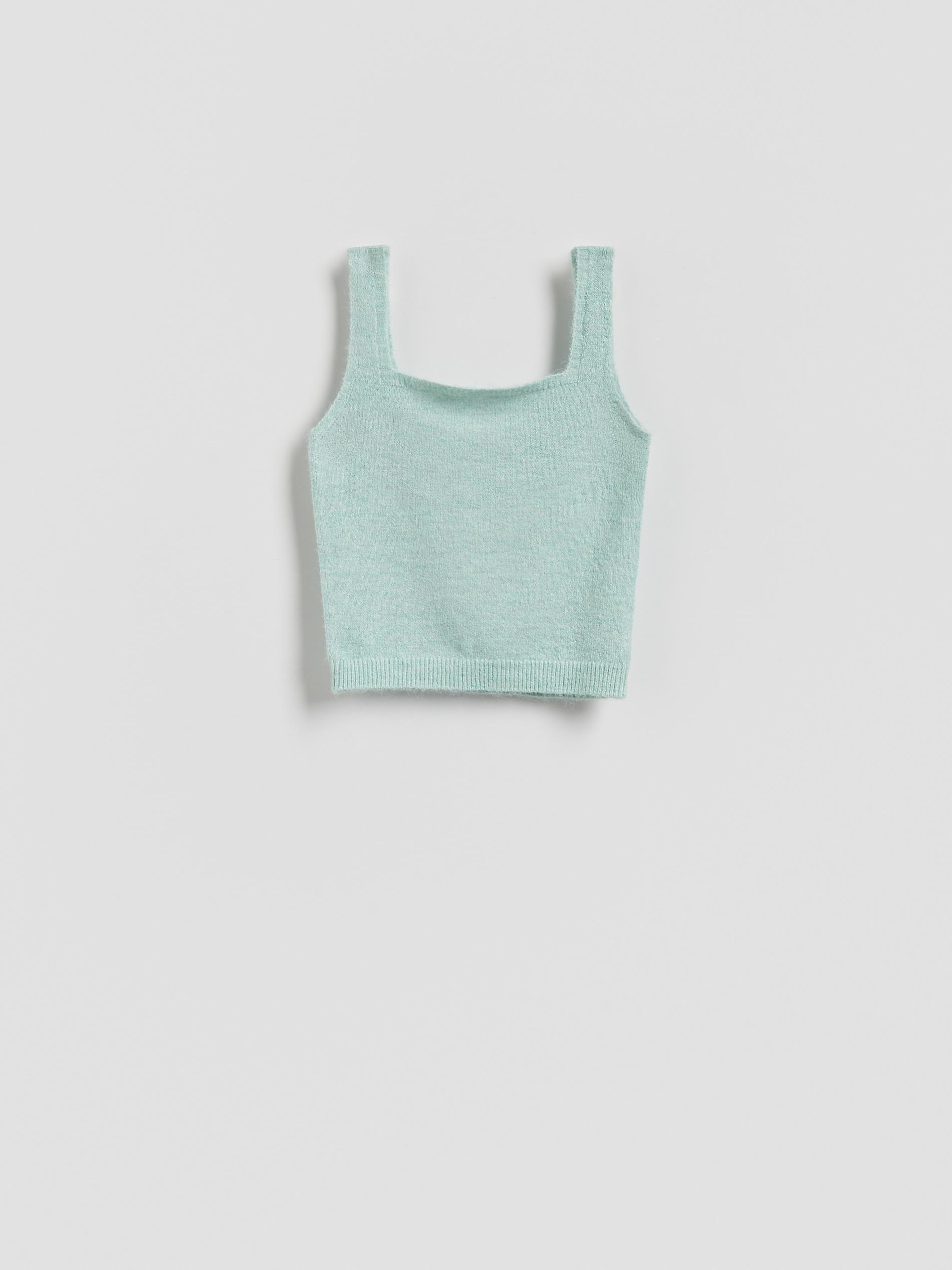 Turquoise Wool-Blend Top, Turquoise, large image number 5