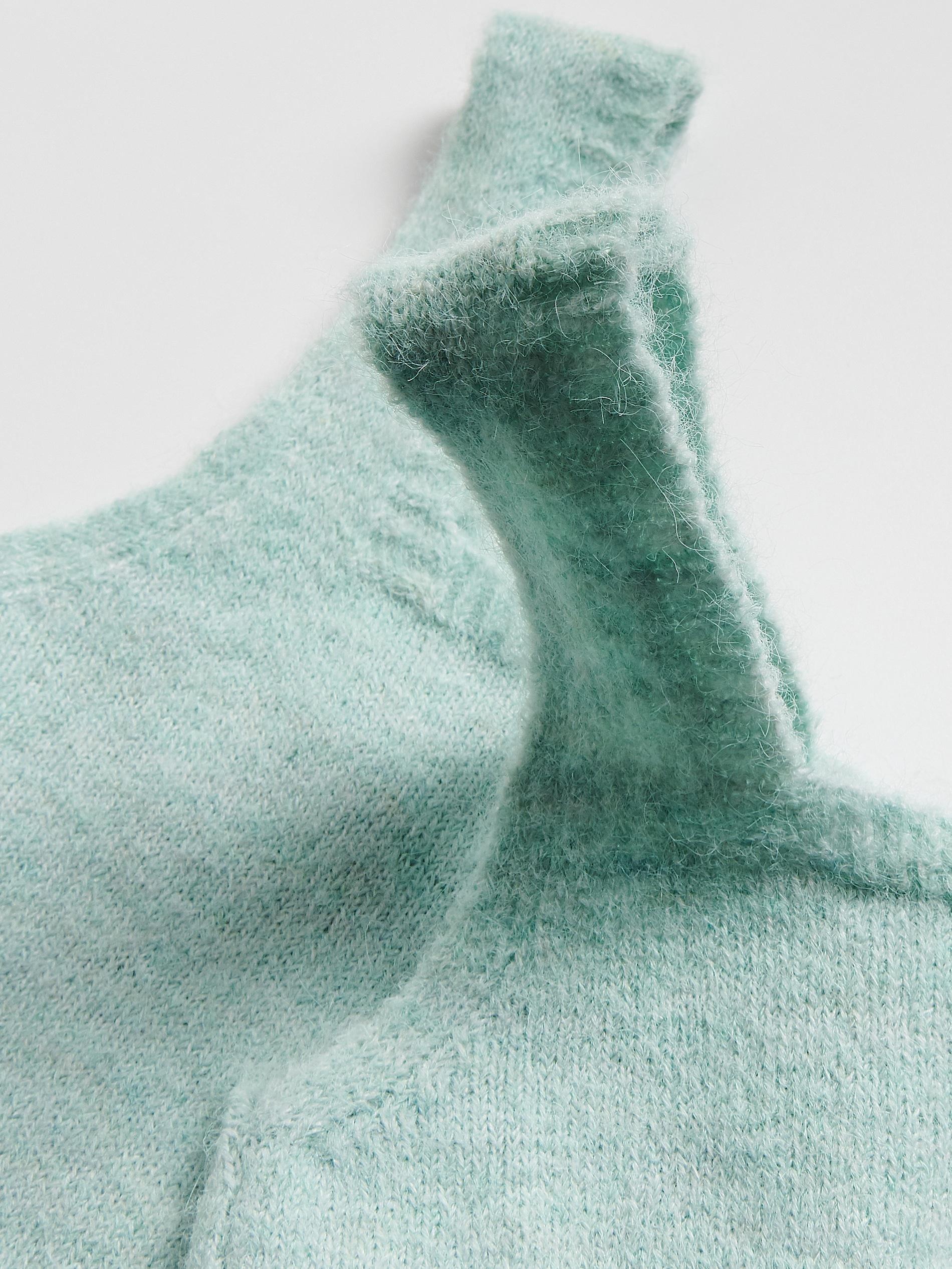 Turquoise Wool-Blend Top, Turquoise, large image number 6