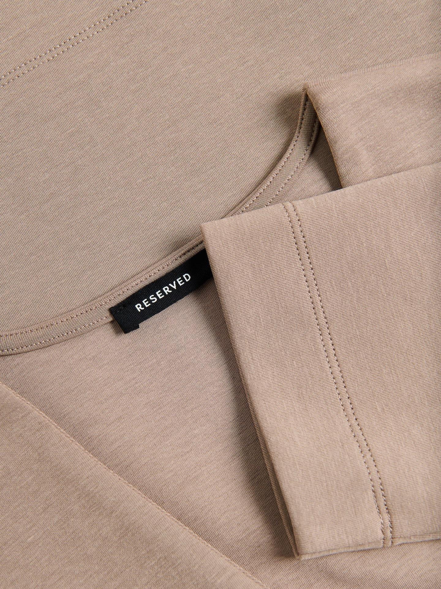 Brown V Neck Sweatshirt, Brown, medium