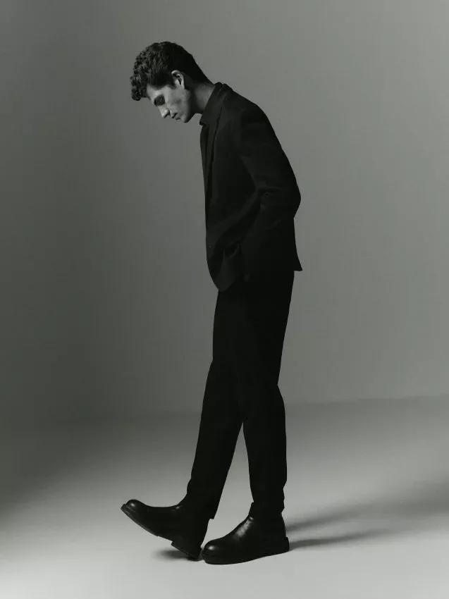 Black Slim Fit Blazer, , large image number 0
