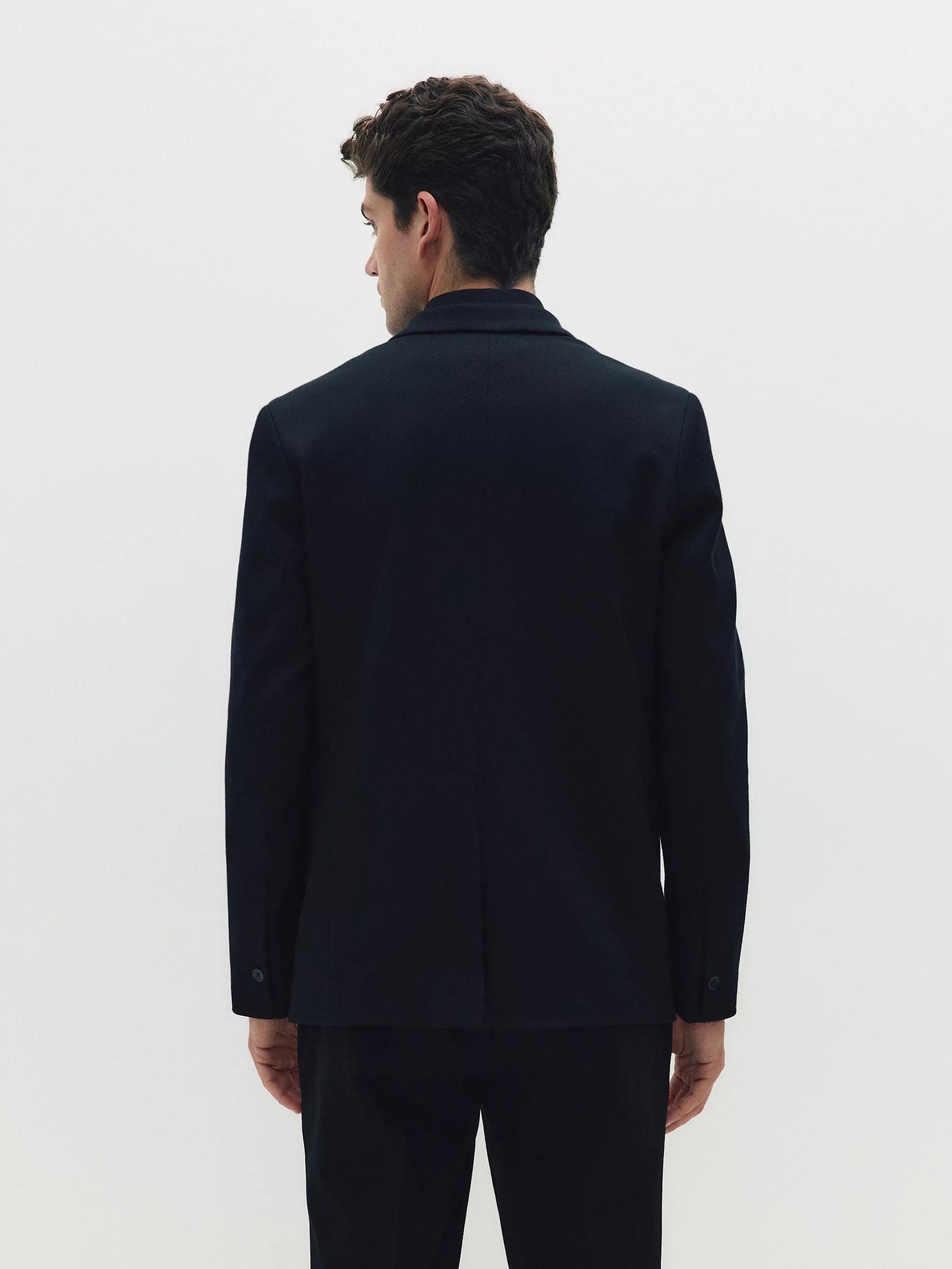 Black Slim Fit Blazer, , large image number 5