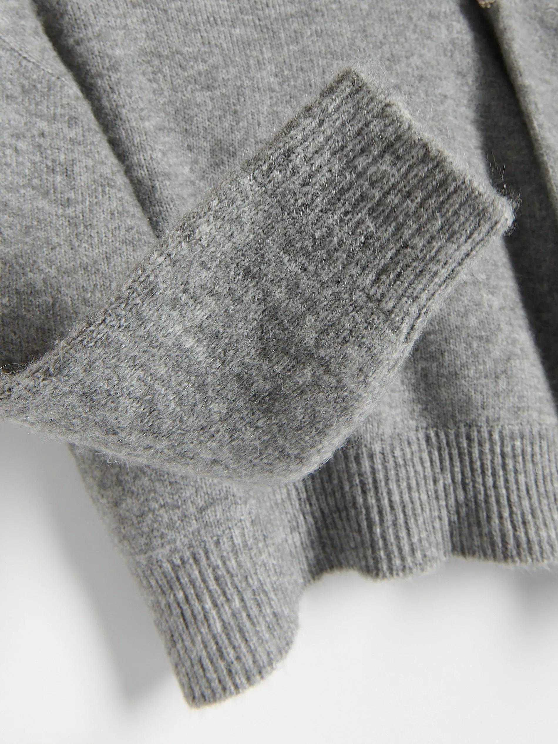 Grey Knitted Dress With Crystals, , large image number 4