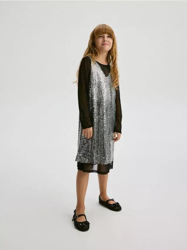 Black Two-Layered Dress, , large image number 0