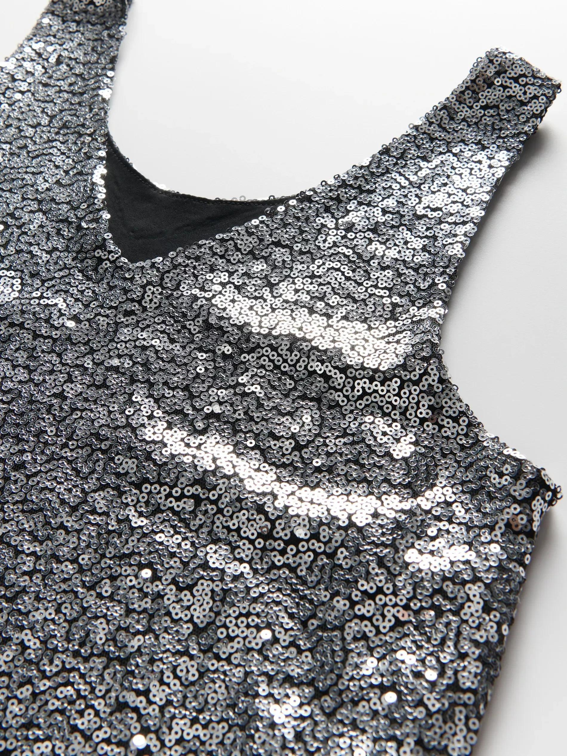 Black Two-Layered Dress, , large image number 3