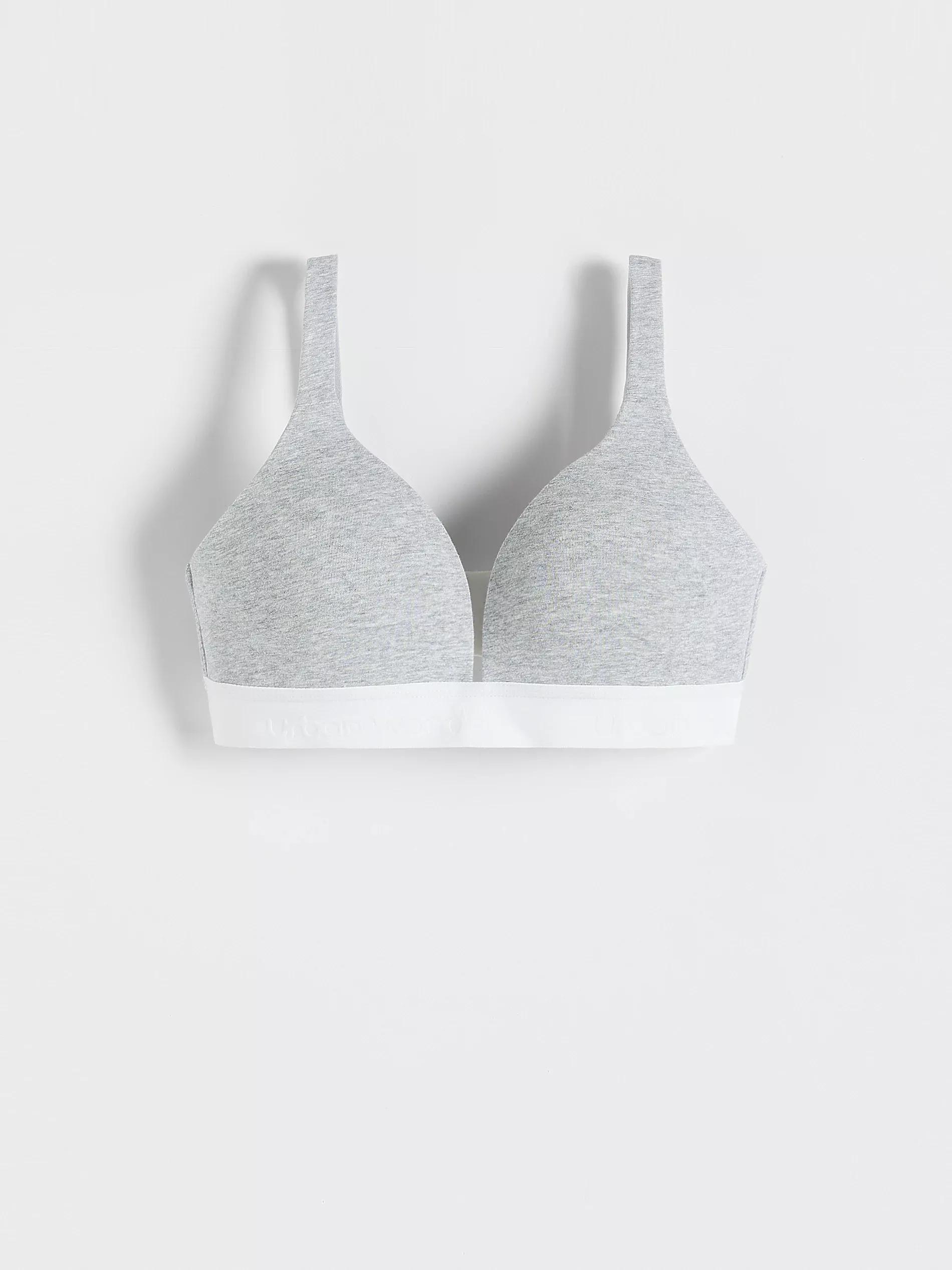 LIGHT GREY Cotton bra, , large image number 3