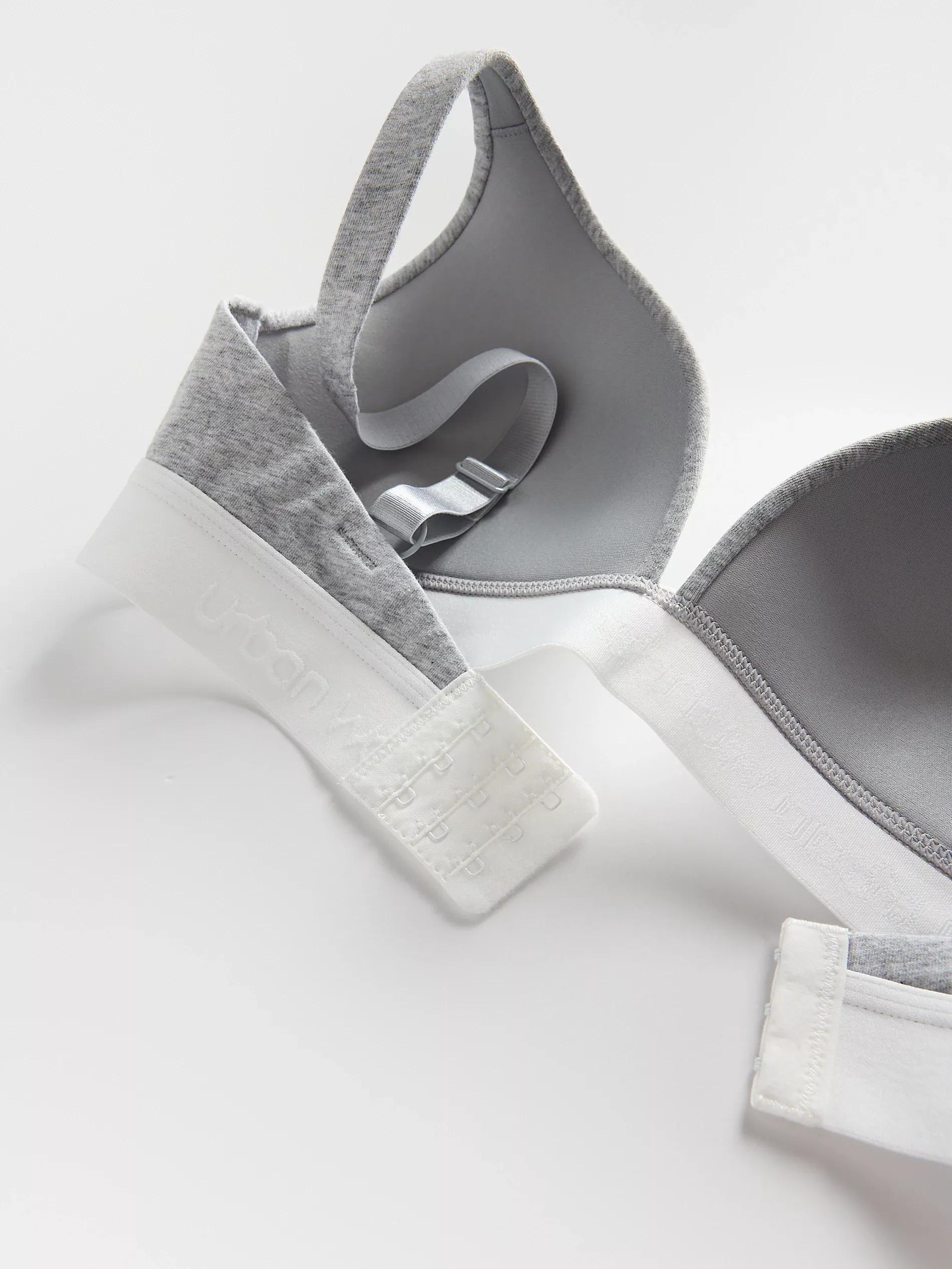 LIGHT GREY Cotton bra, , large image number 4