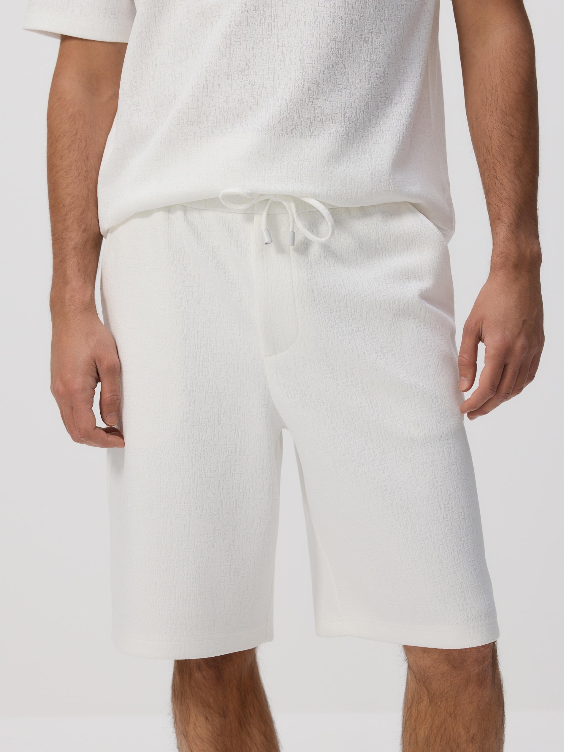 Cream Bermuda Shorts, Ivory, large image number 0