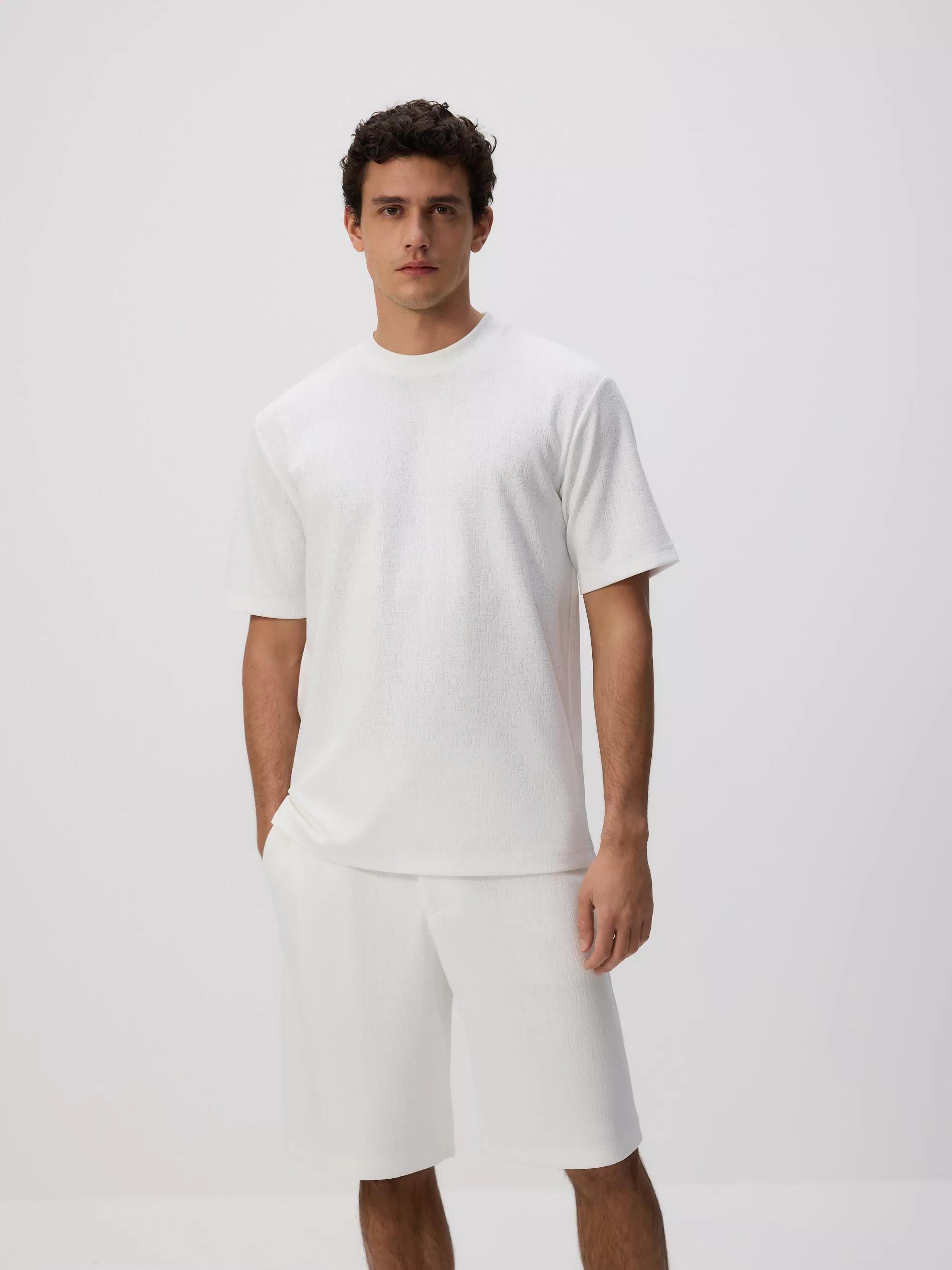 Cream Bermuda Shorts, Ivory, large image number 1