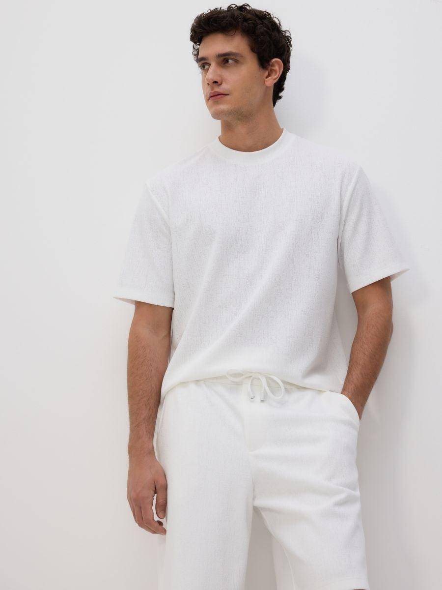 Cream Bermuda Shorts, , large image number 2