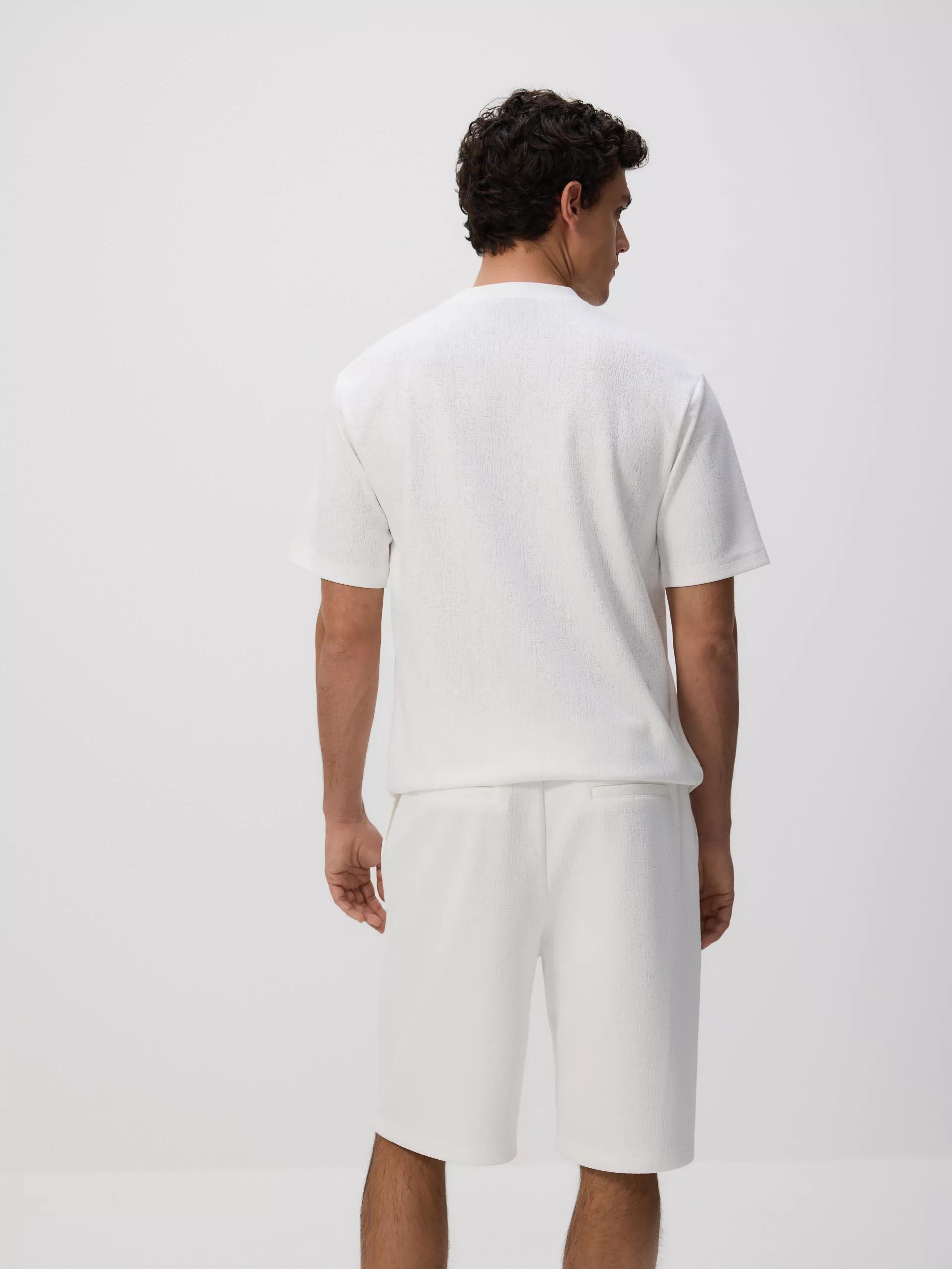 Cream Bermuda Shorts, Ivory, large image number 3