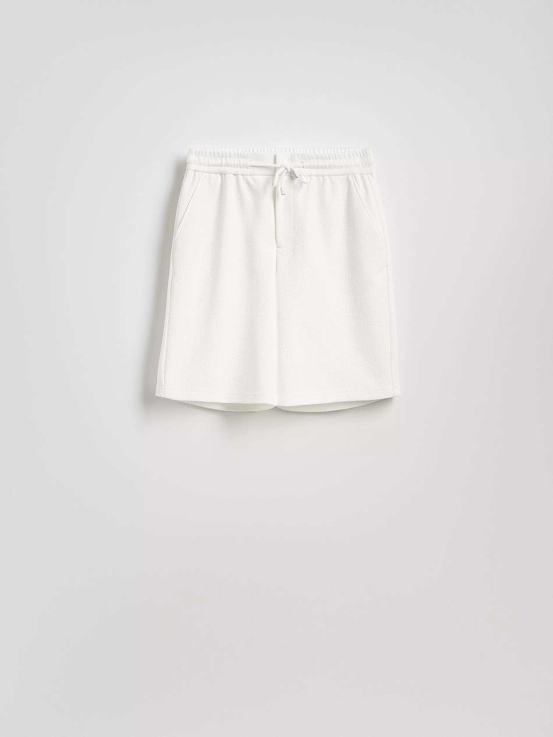 Cream Bermuda Shorts, Ivory, large image number 5