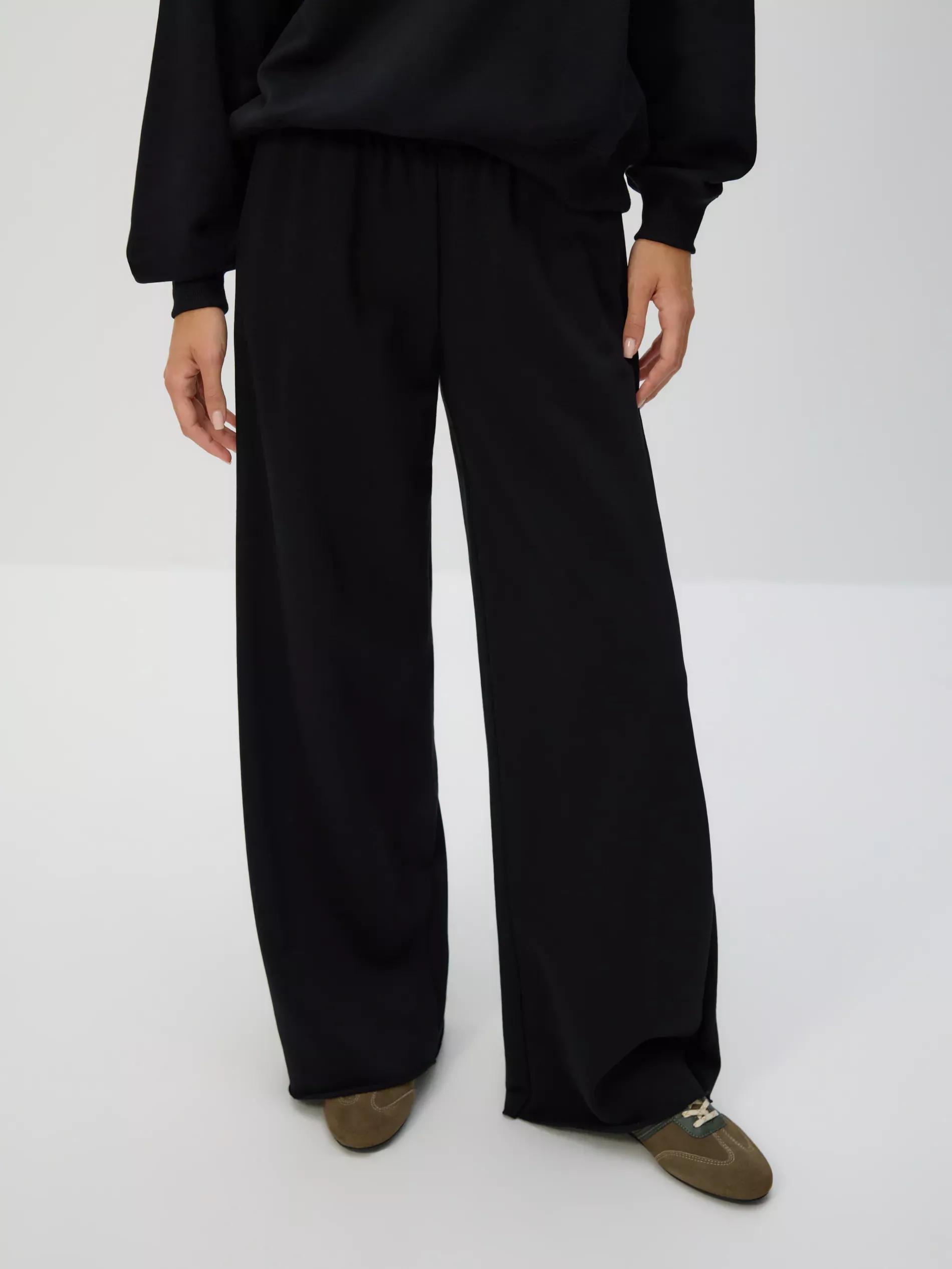 Joggers with cuffs, Black, large image number 1