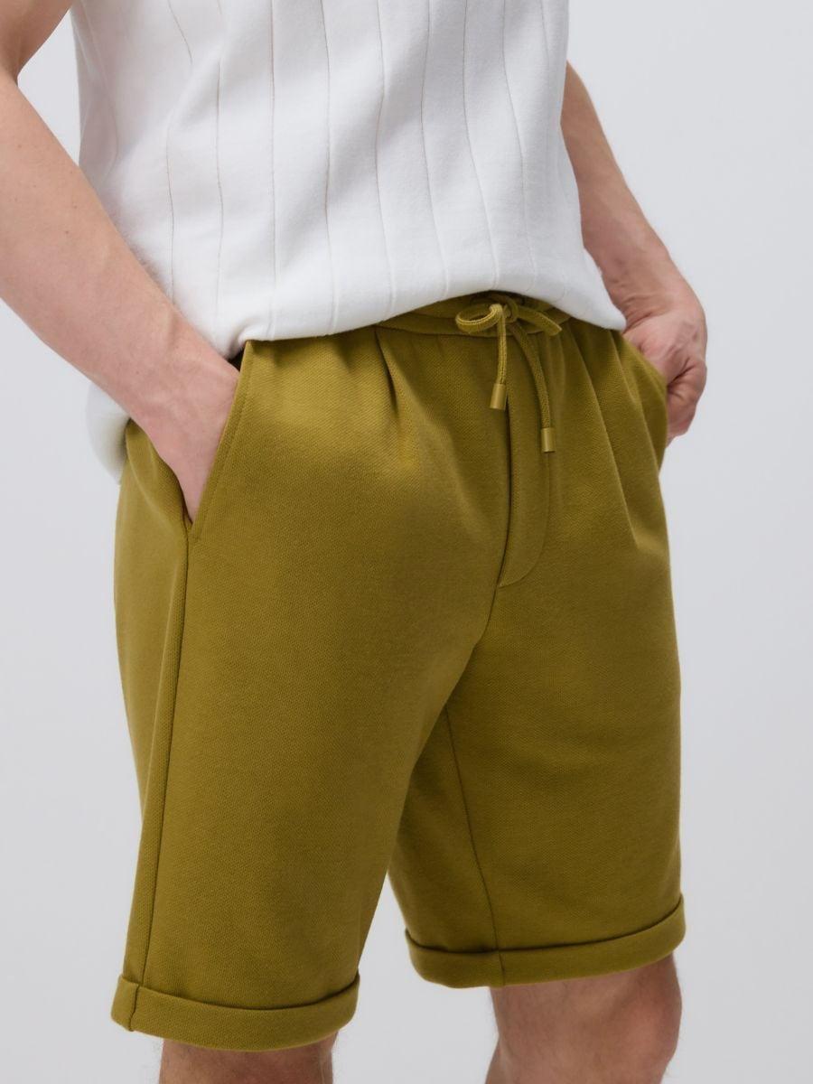 Green Regular Fit Shorts, , large image number 1
