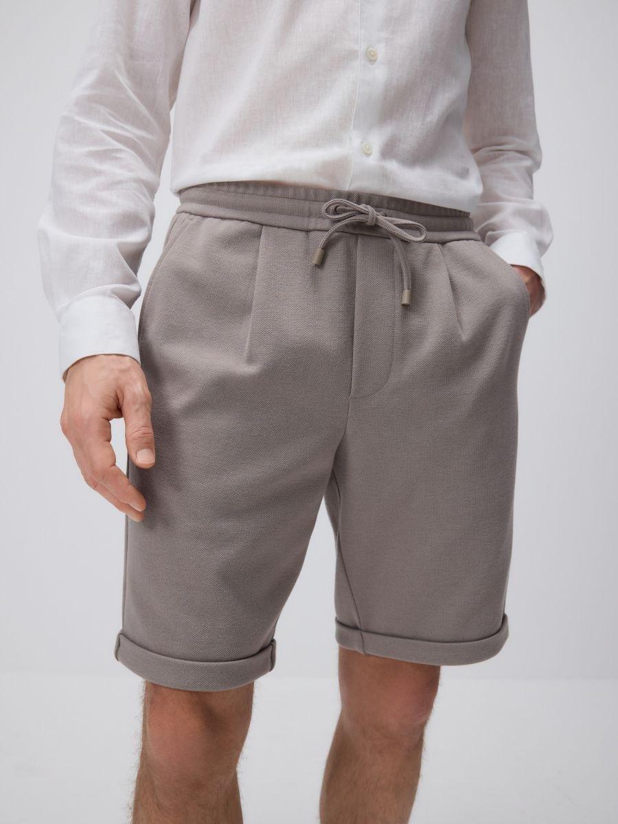 Beige Regular Fit Shorts, , large image number 1