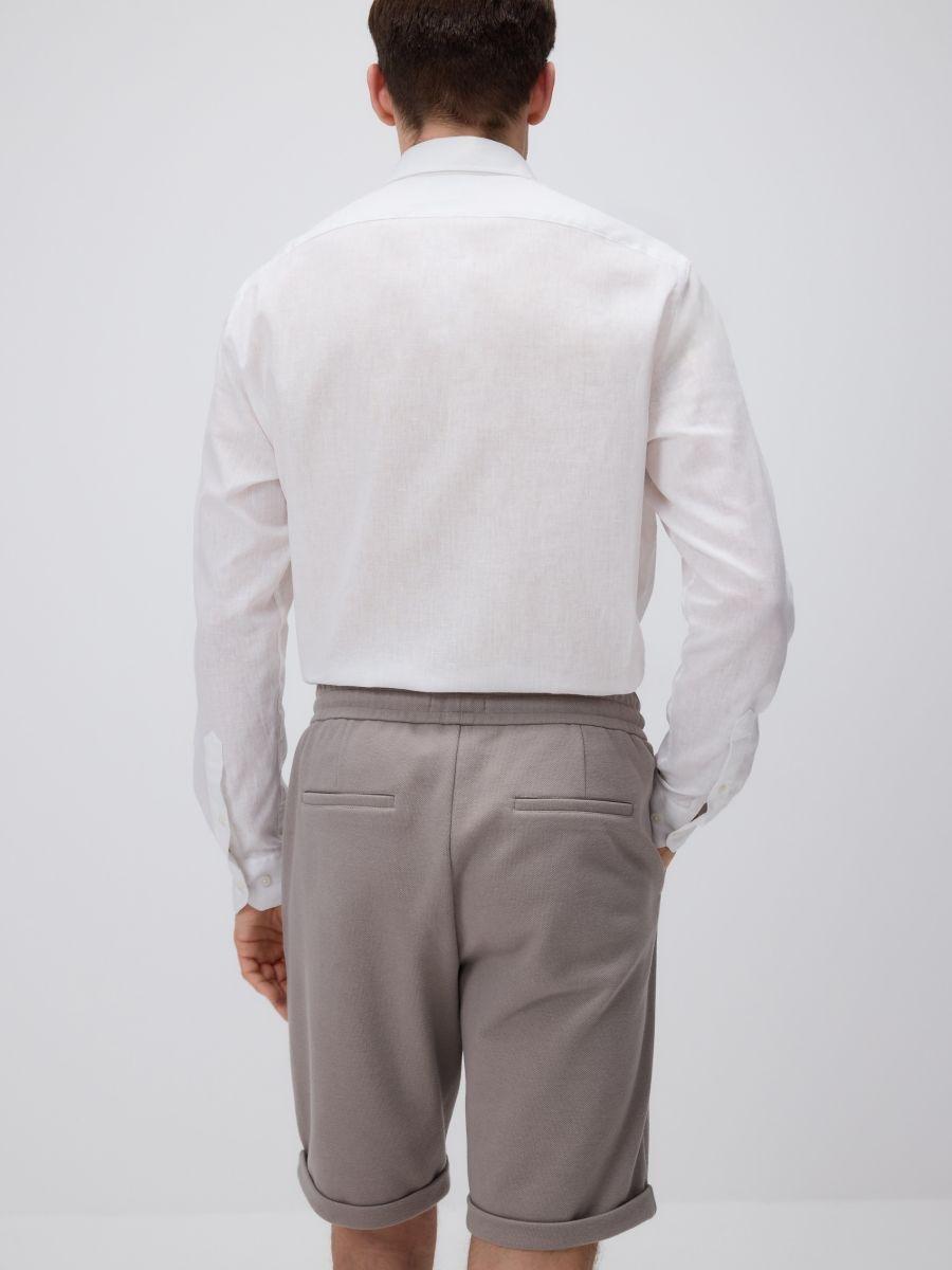 Beige Regular Fit Shorts, , large image number 2