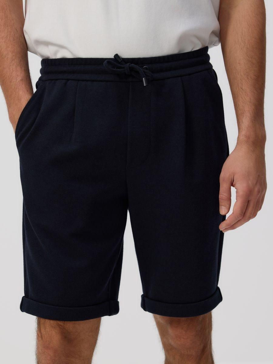 Navy Regular Fit Shorts, , large image number 1