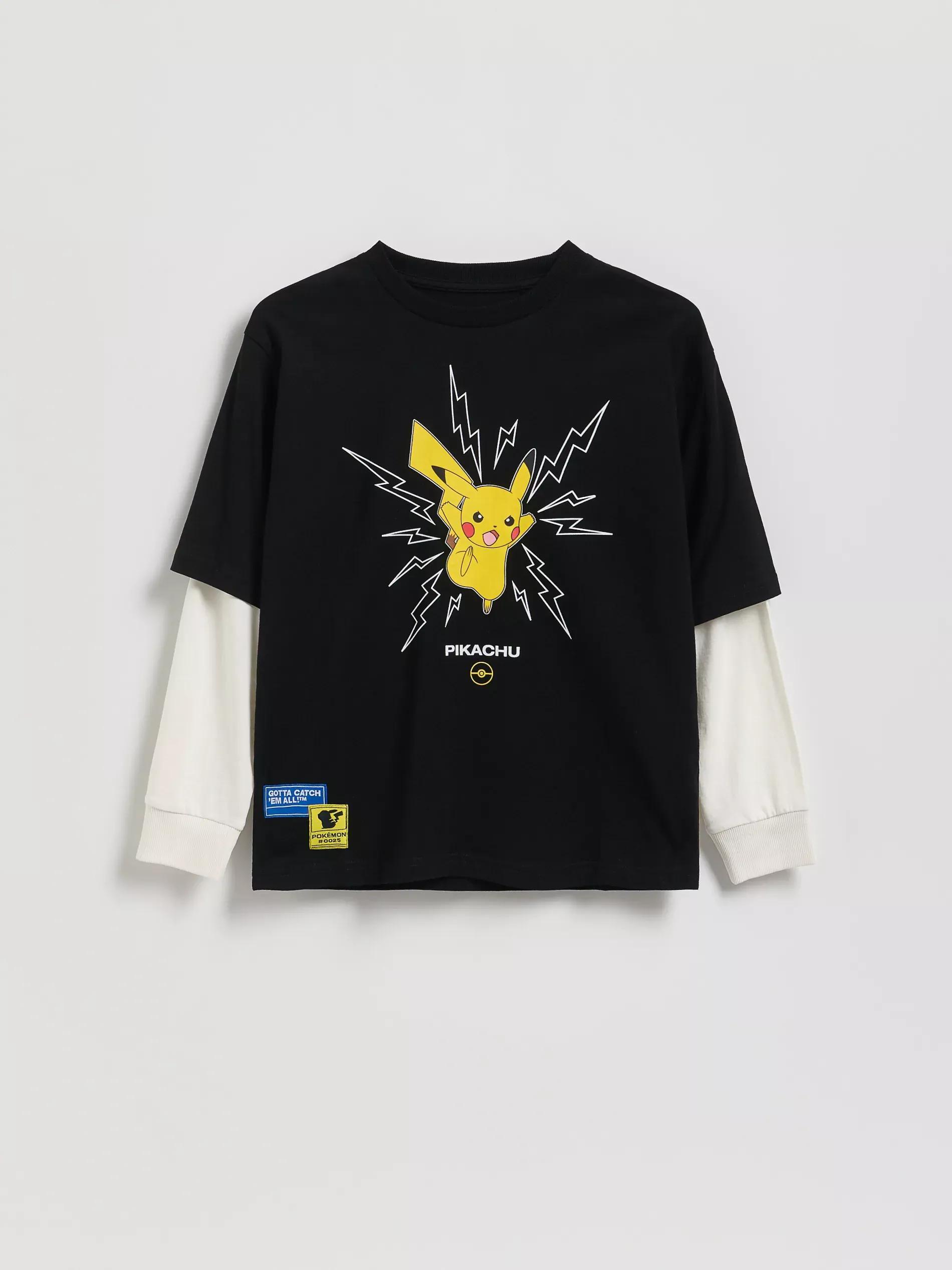 Black Pokémon Long Sleeve T-Shirt, Black, large image number 0