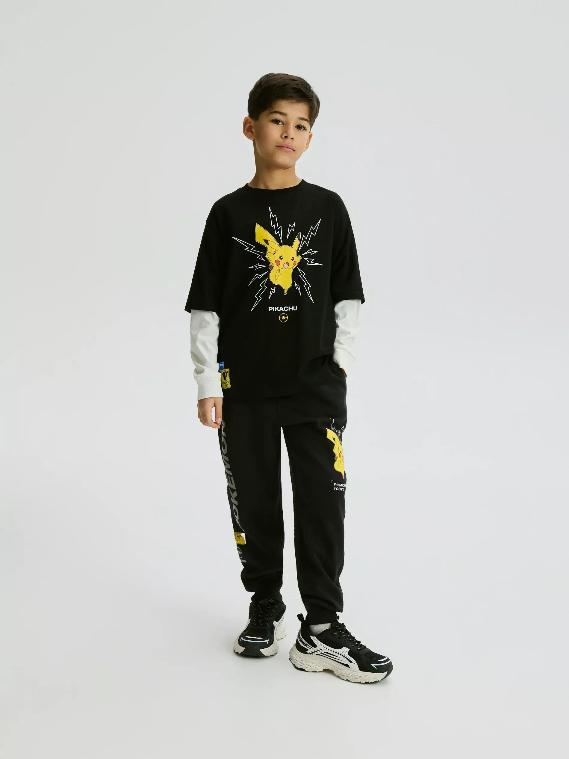 Black Pok&eacute;mon Long Sleeve T-Shirt, Black, large image number 0