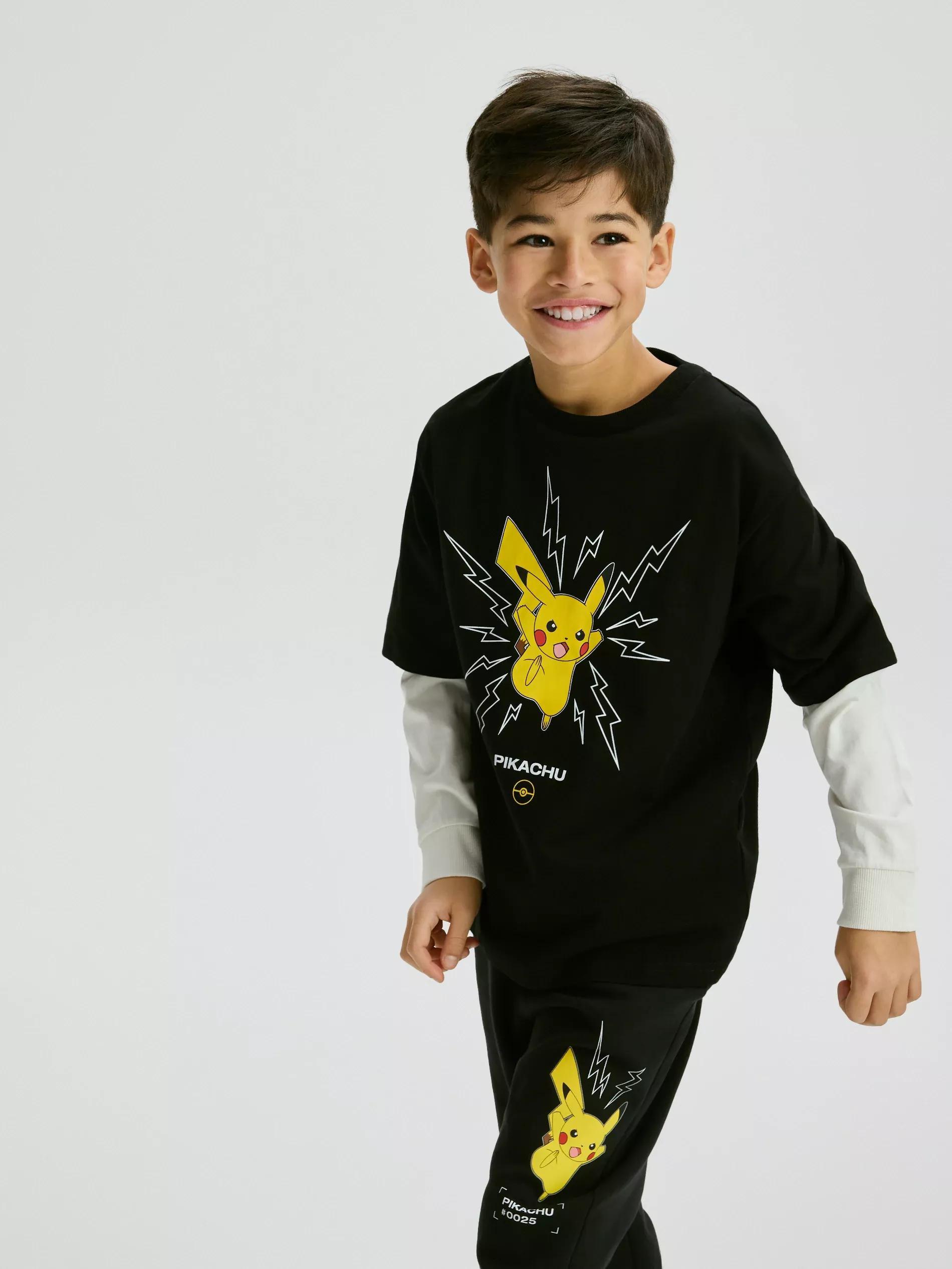 Black Pok&eacute;mon Long Sleeve T-Shirt, Black, large image number 4