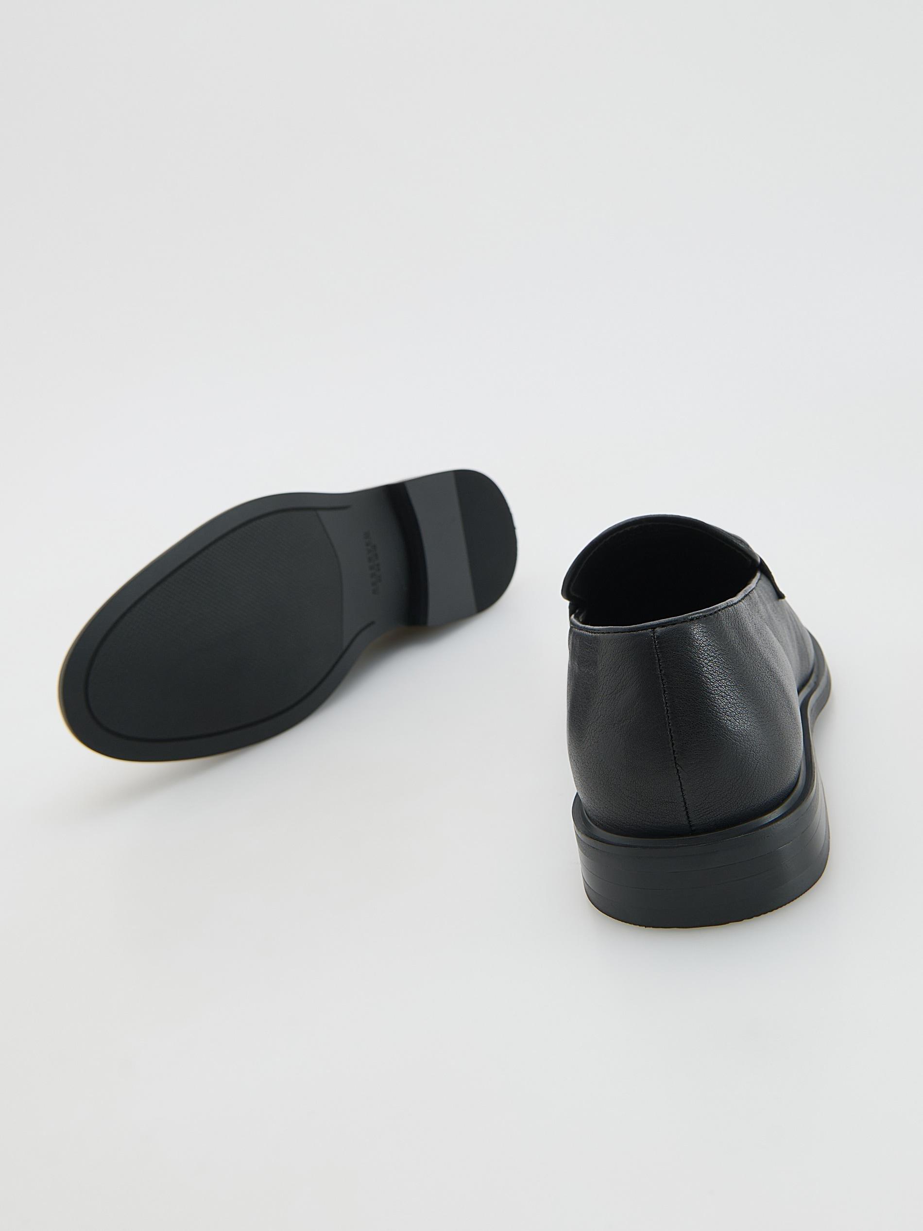 Black Leather Loafers, Black, large image number 4