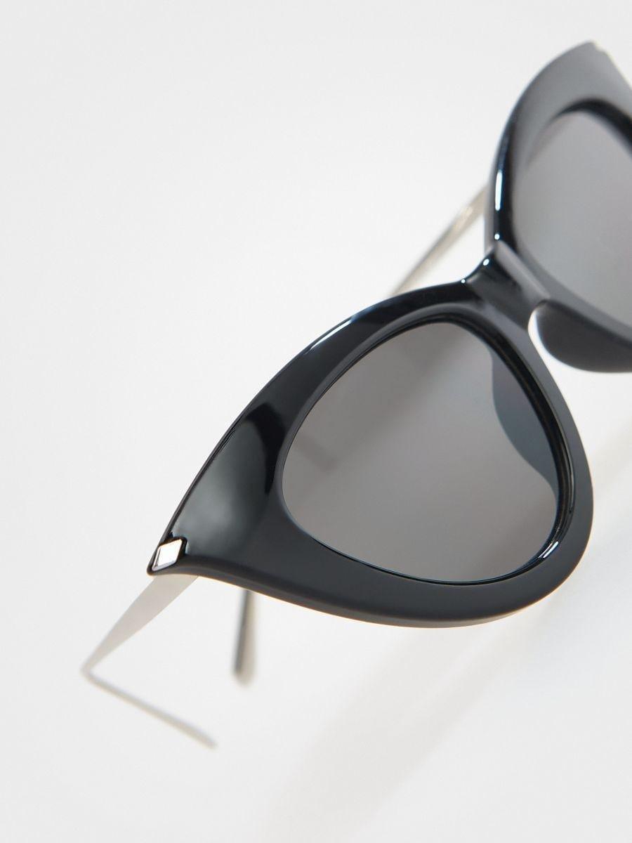 Black Cat Eye Sunglasses, Black, large image number 5
