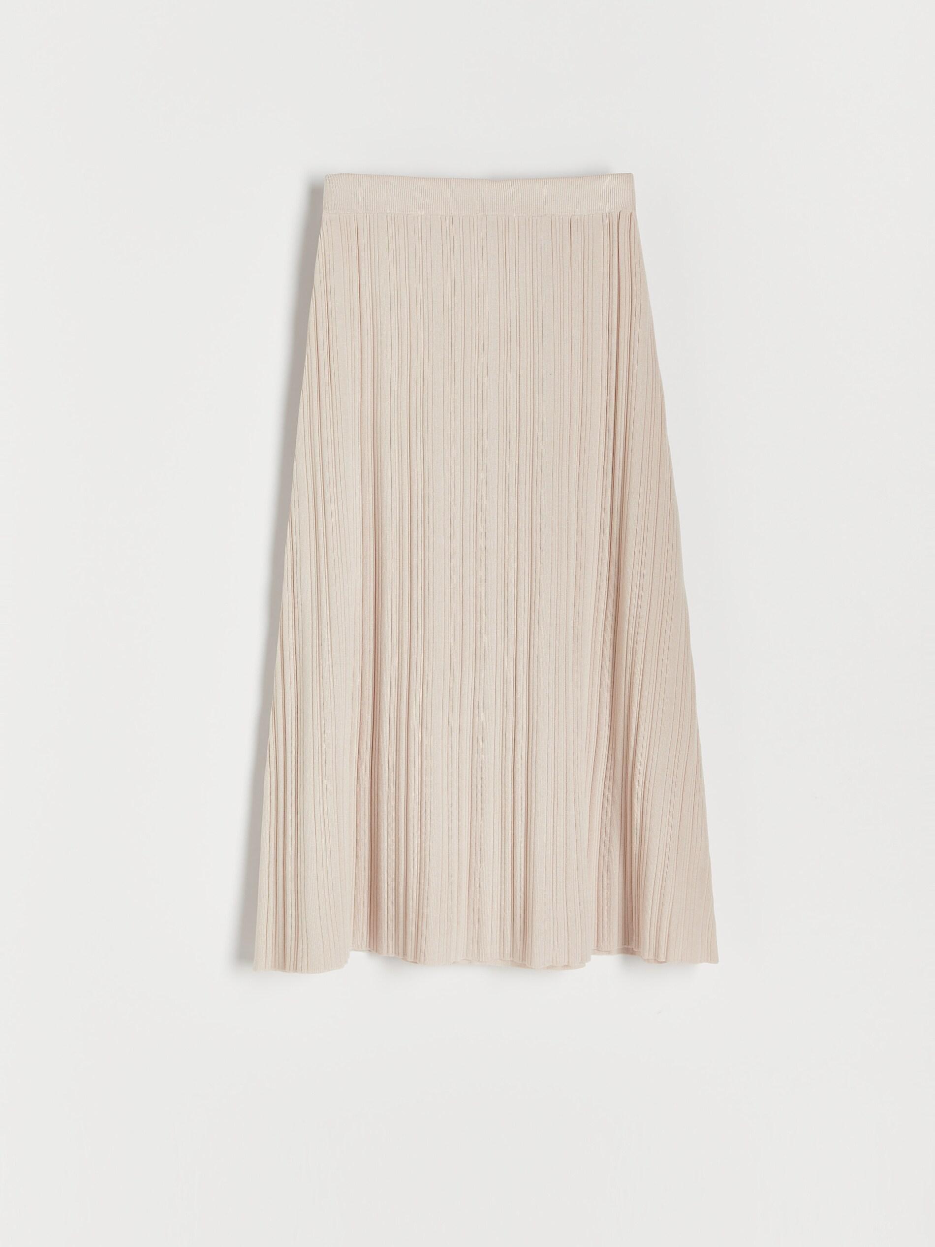 Beige Knitted Midi Skirt, , large image number 3