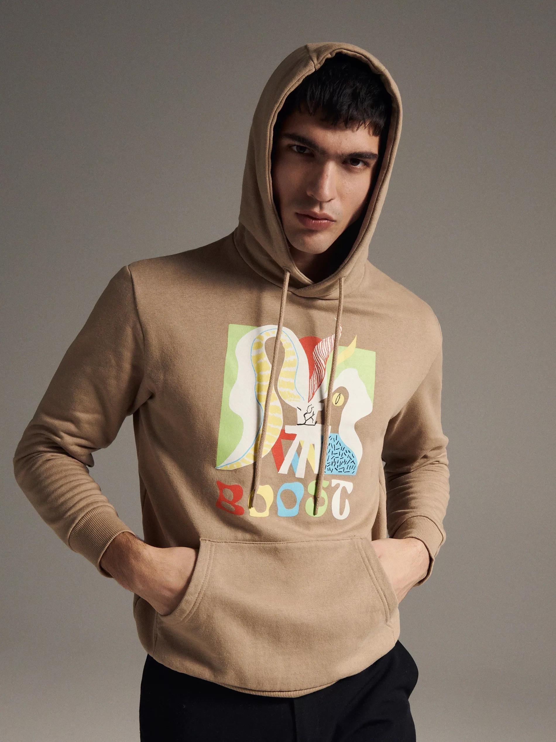 Beige Hoodie, , large image number 0