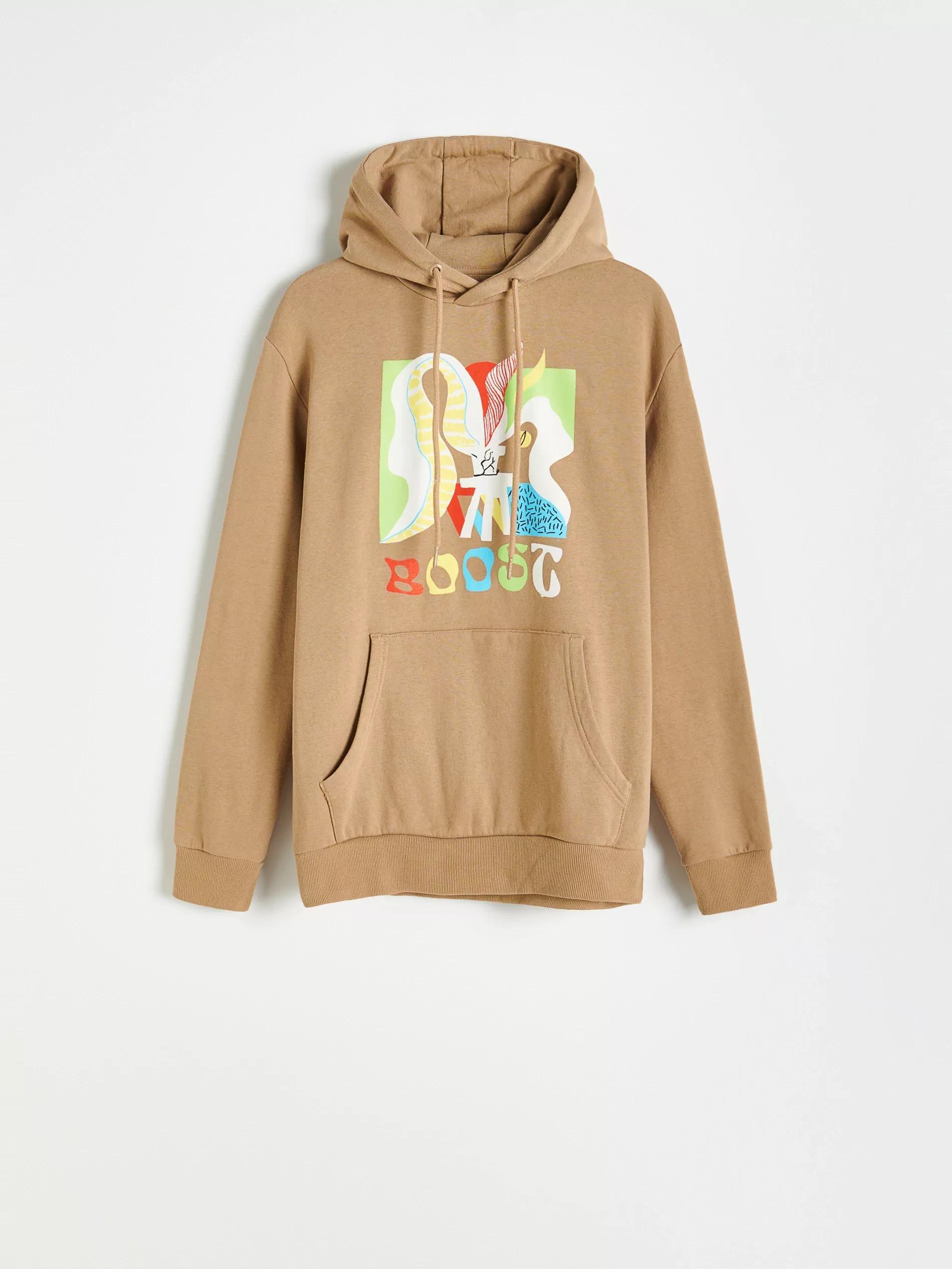 Beige Hoodie, , large image number 3