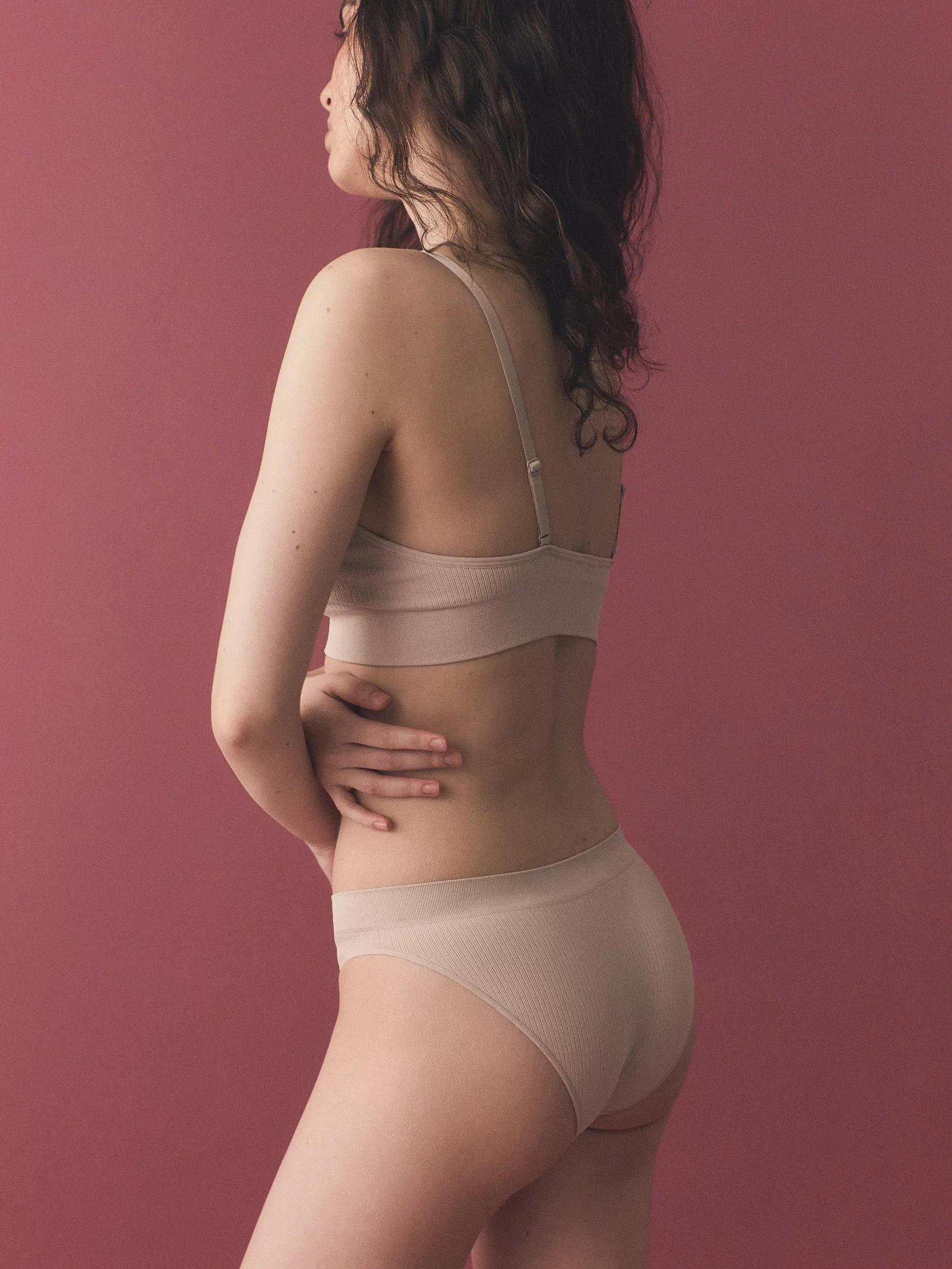 Beige Thong Panties, , large image number 1