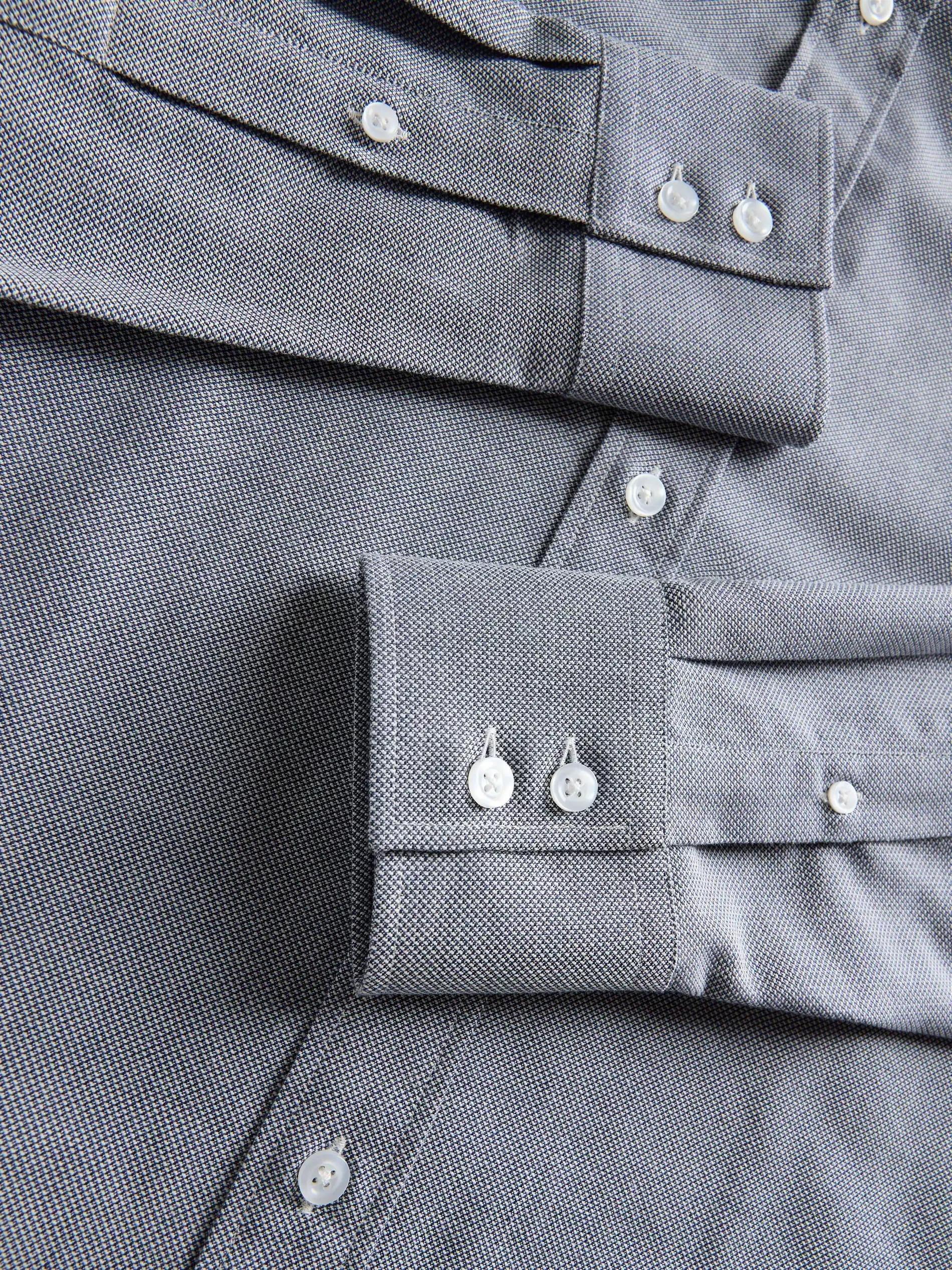 LIGHT GREY Slim fit Egyptian cotton shirt, Light grey, large image number 1