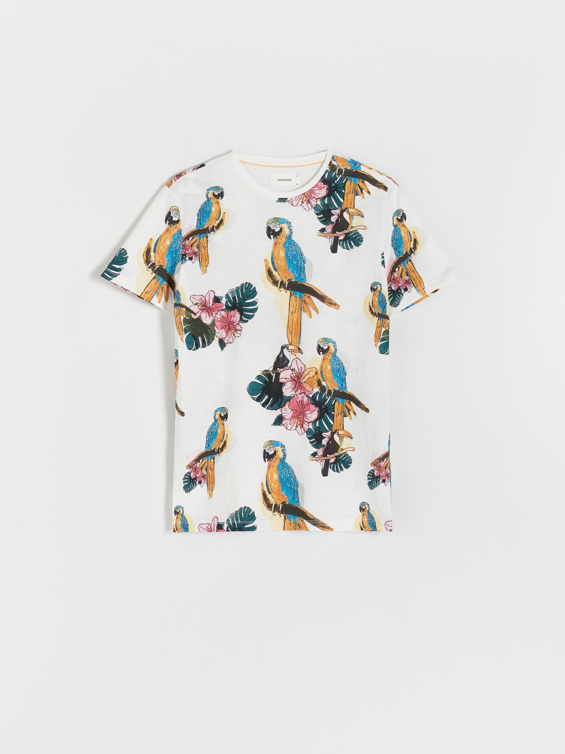 White Printed T-Shirt, , large image number 0