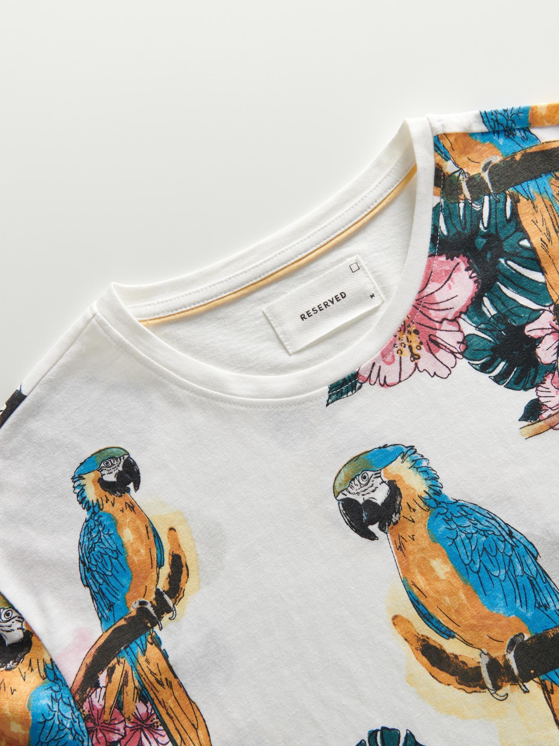 White Printed T-Shirt, , large image number 1