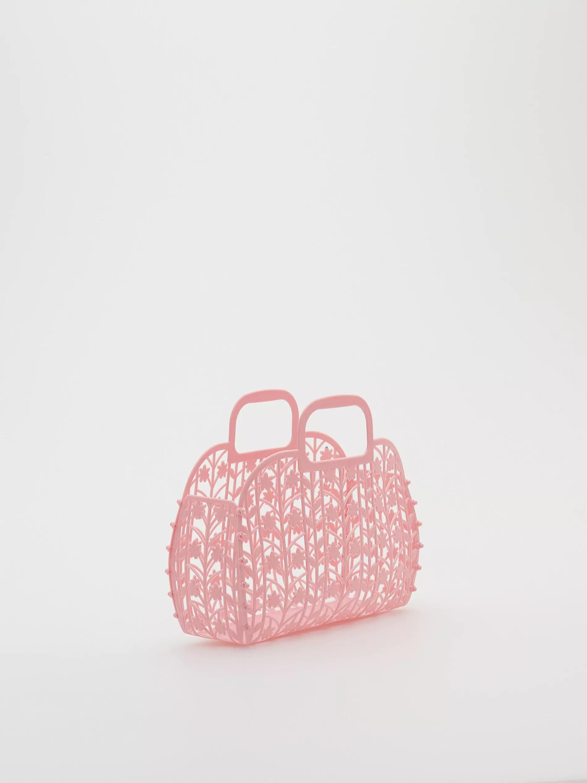Pink Basket Bag,Girls, , large image number 2
