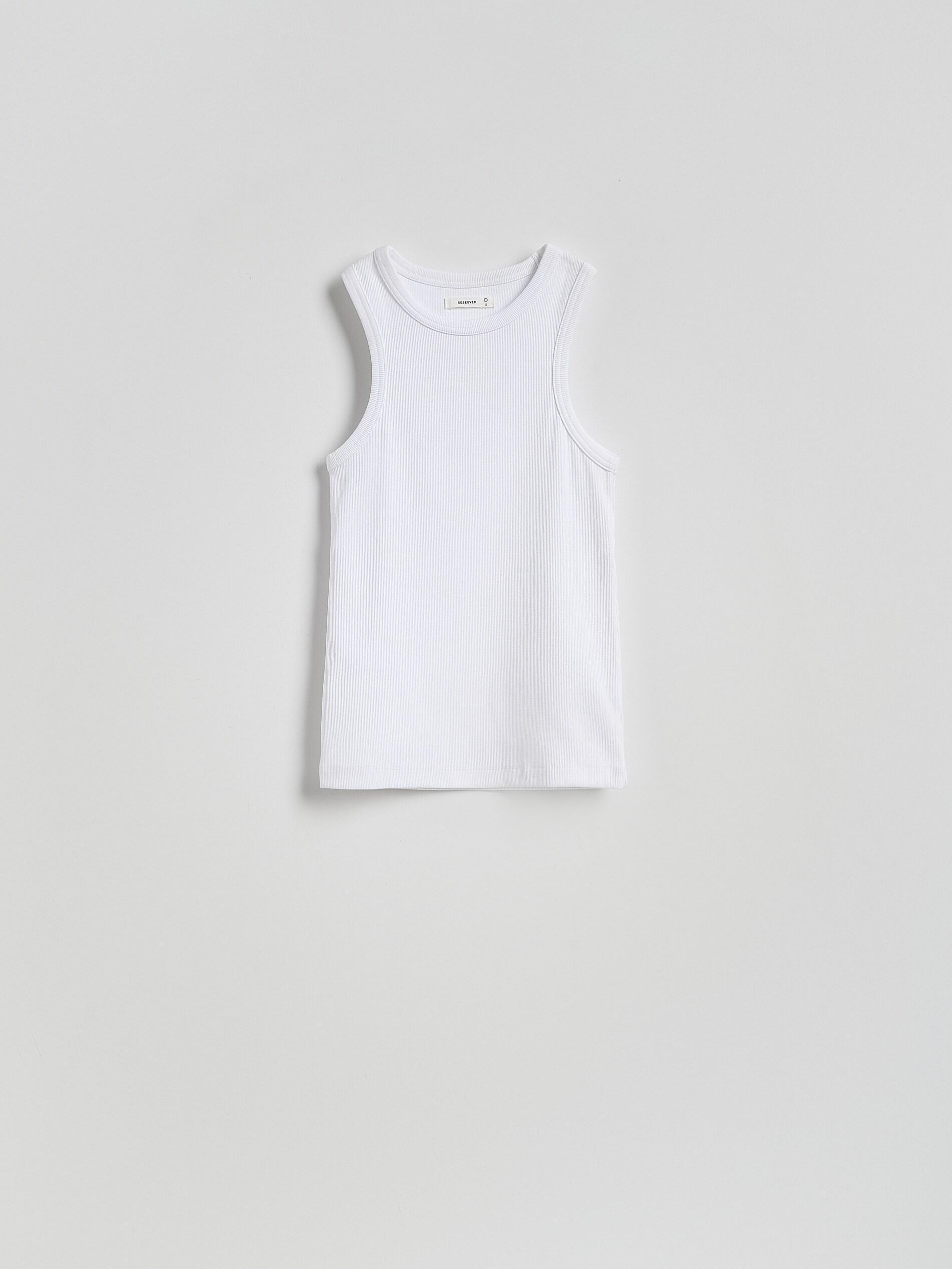 White Cotton Top, White, large image number 4