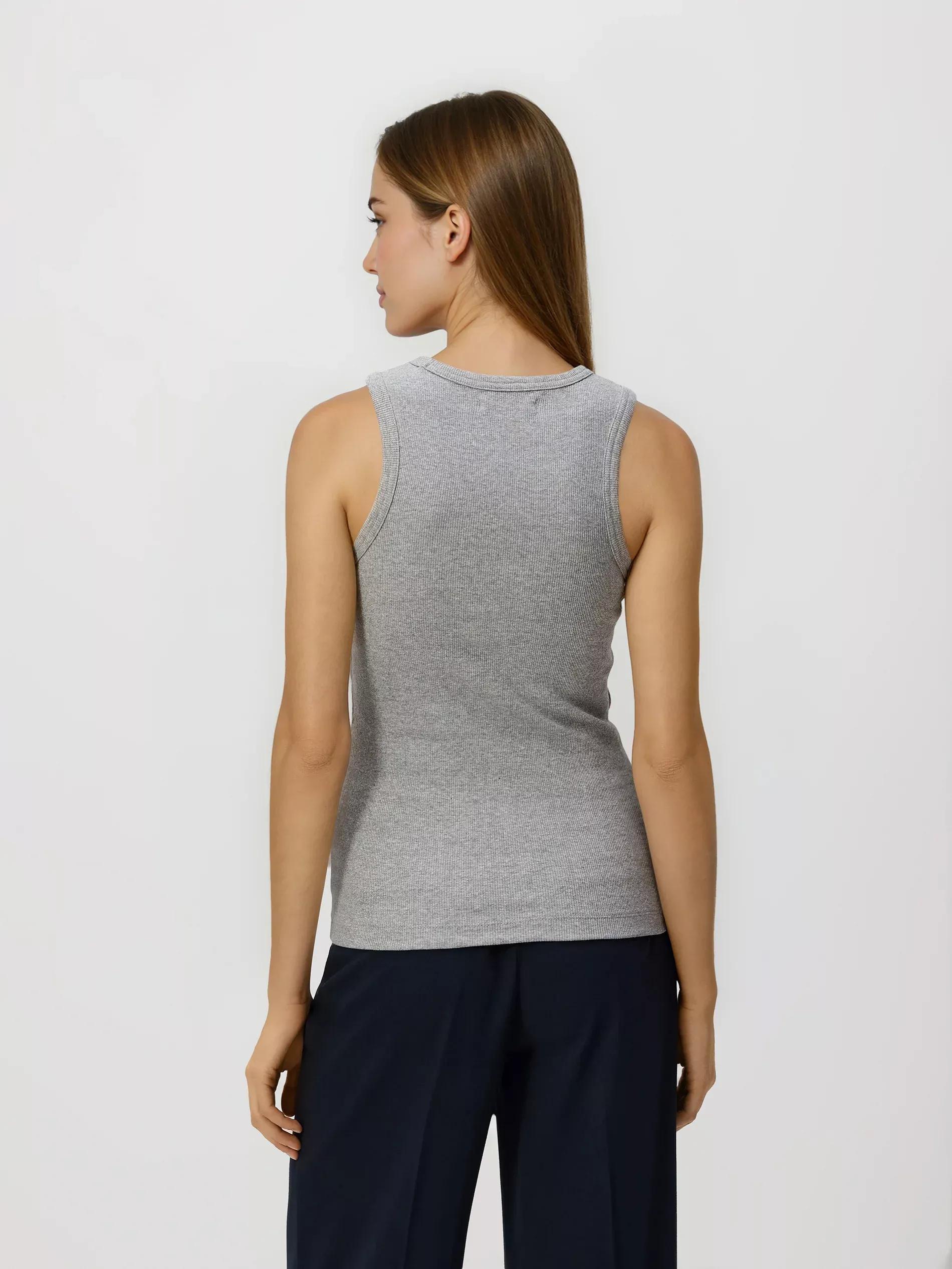 Grey Cotton Top, Light grey, large image number 2